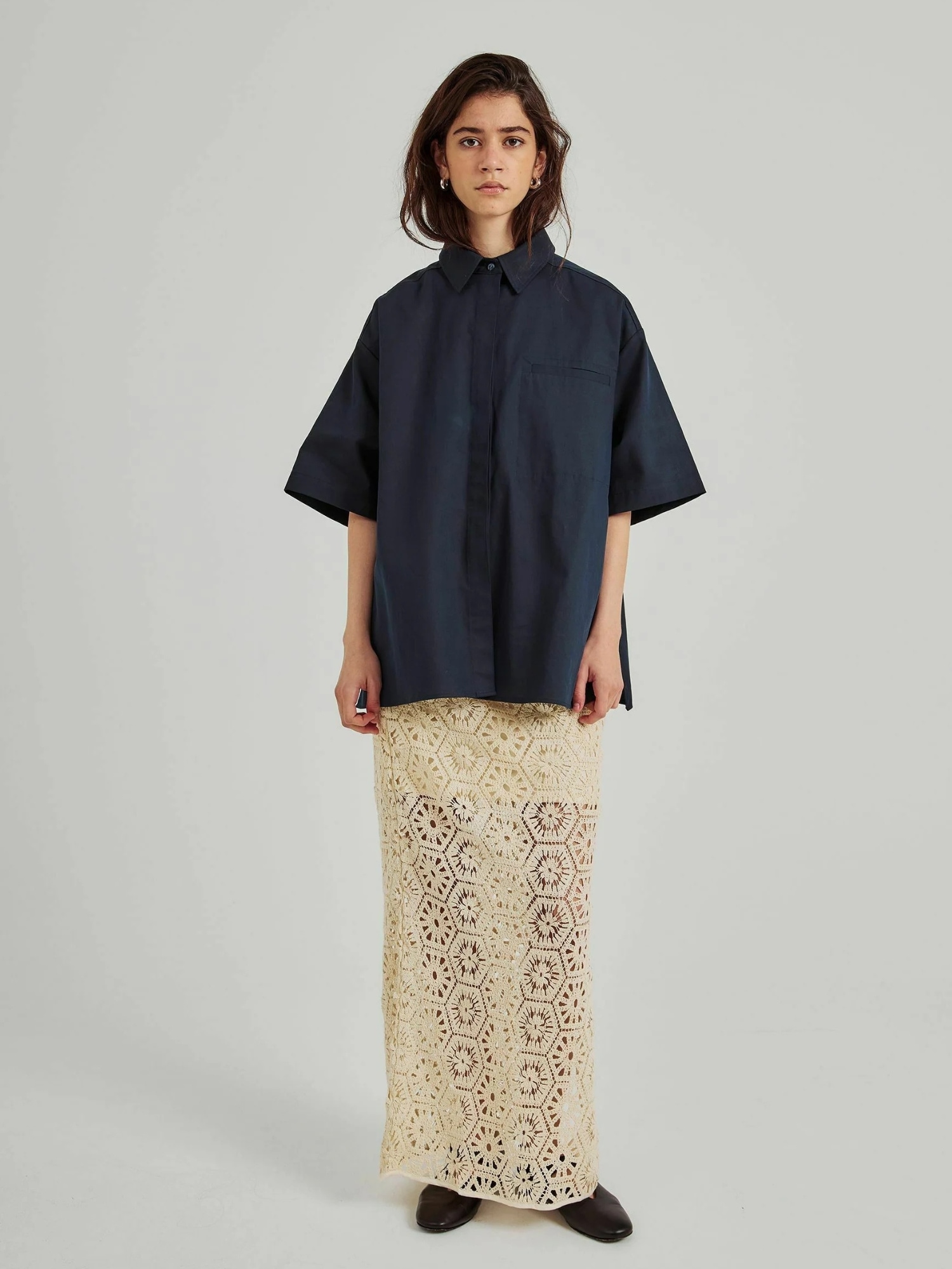 NORR Midirock »NORR skirt Crochet«