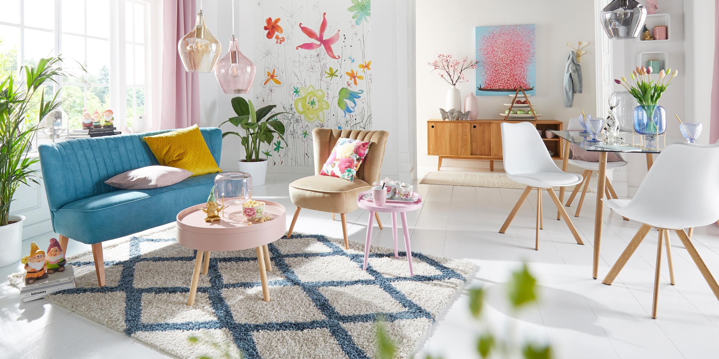 Max Winzer® Sessel »Aspen, Loungesessel, Solitärsessel, bequem,«, tolle Rückenlehnenverarbeitung im Retrostil, hoher Fuß