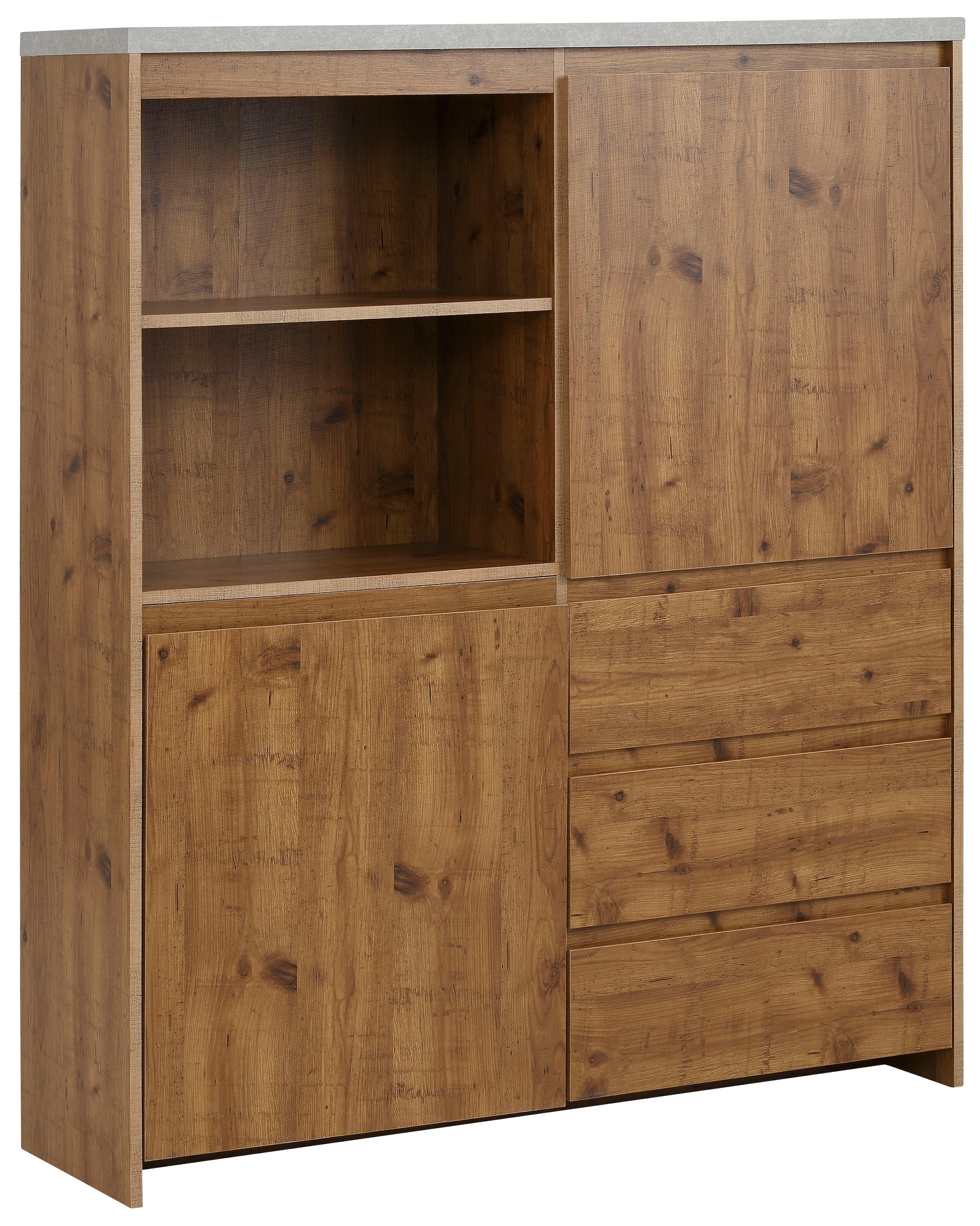 OTTO home Highboard "Maribo" Stauraumschrank im modernen Landhaus-Stil, Breite 125 cm