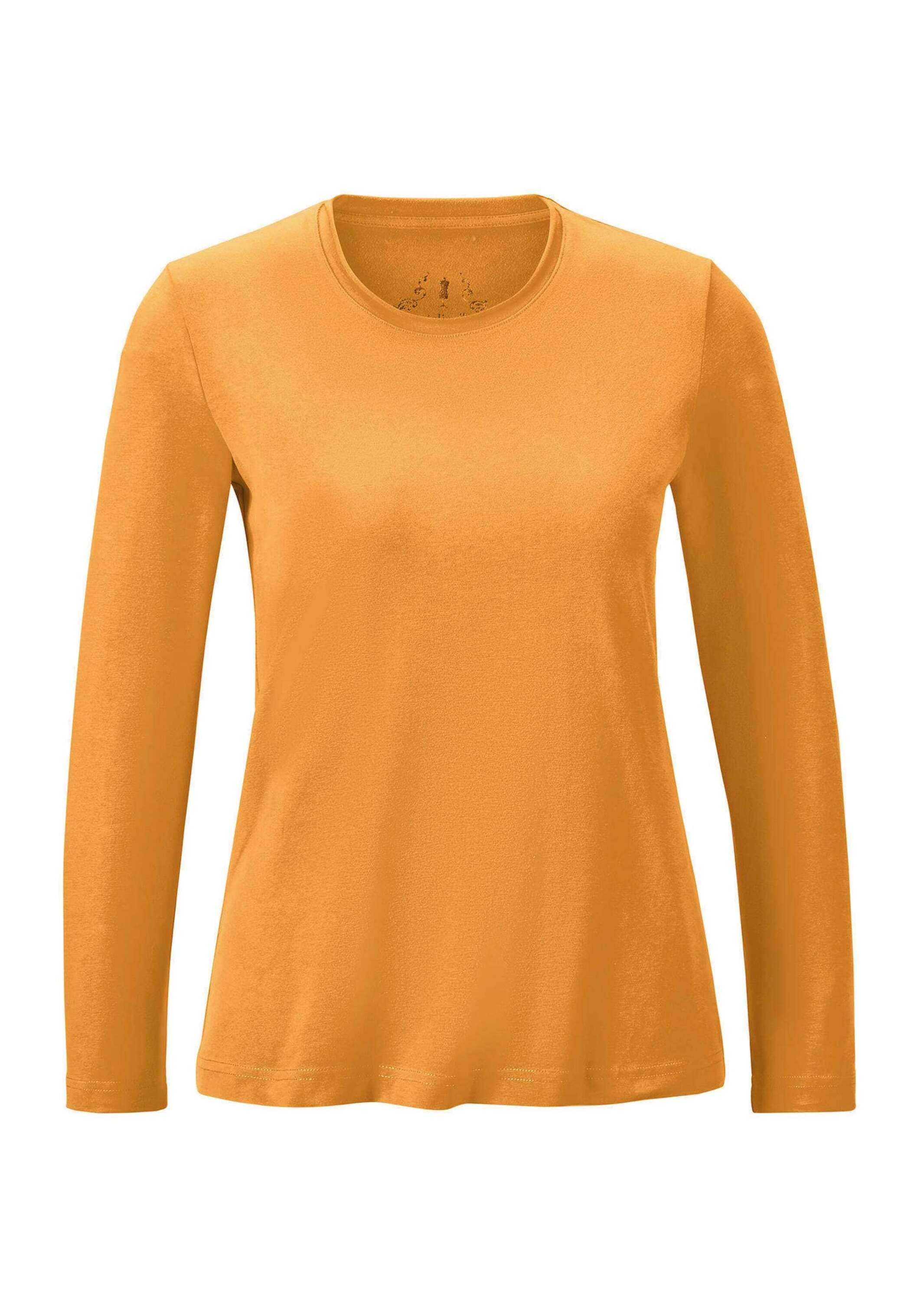 GOLDNER Longpullover "Kurzgröße T-Shirt mit Rundhals" Ohne