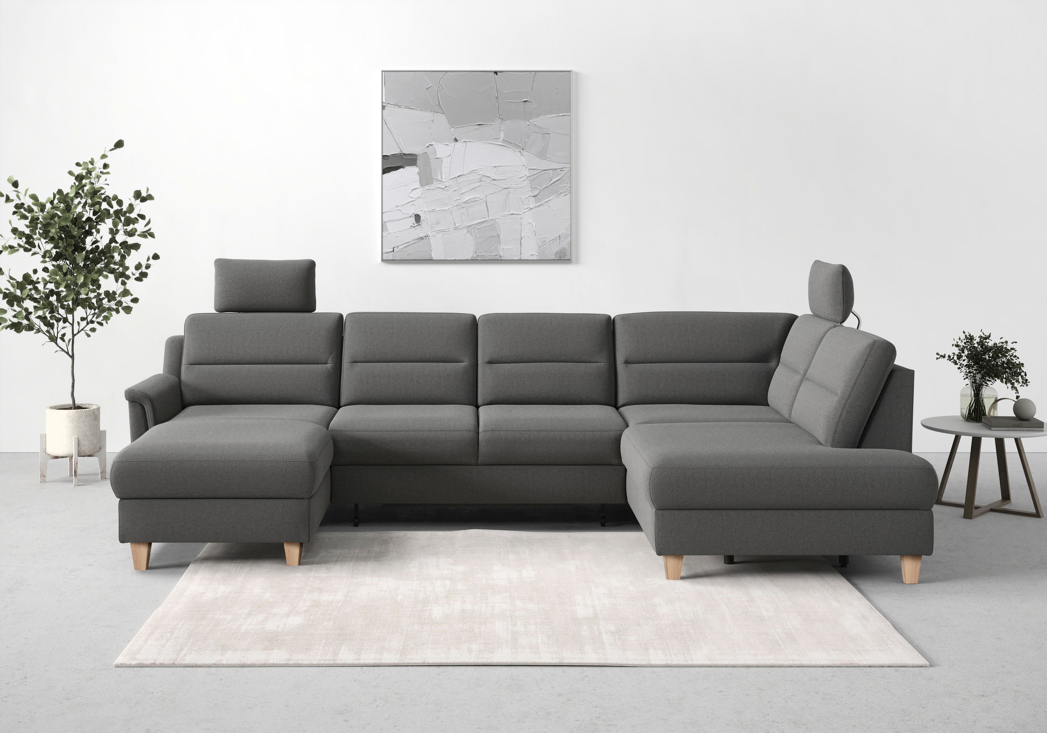 Thumbnail - sit&more Wohnlandschaft "Farö U-Form", inklusive Federkern, wahlweise mit Bettfunktion und Bettkasten