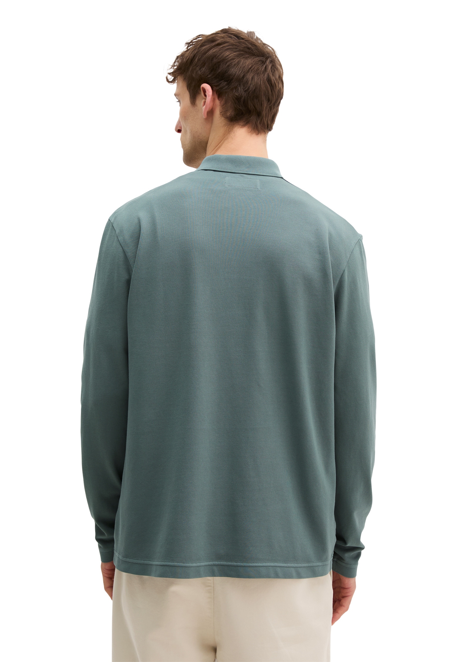 Marc O'Polo Langarm-Poloshirt »aus Bio-Baumwolle mit Elasthan«