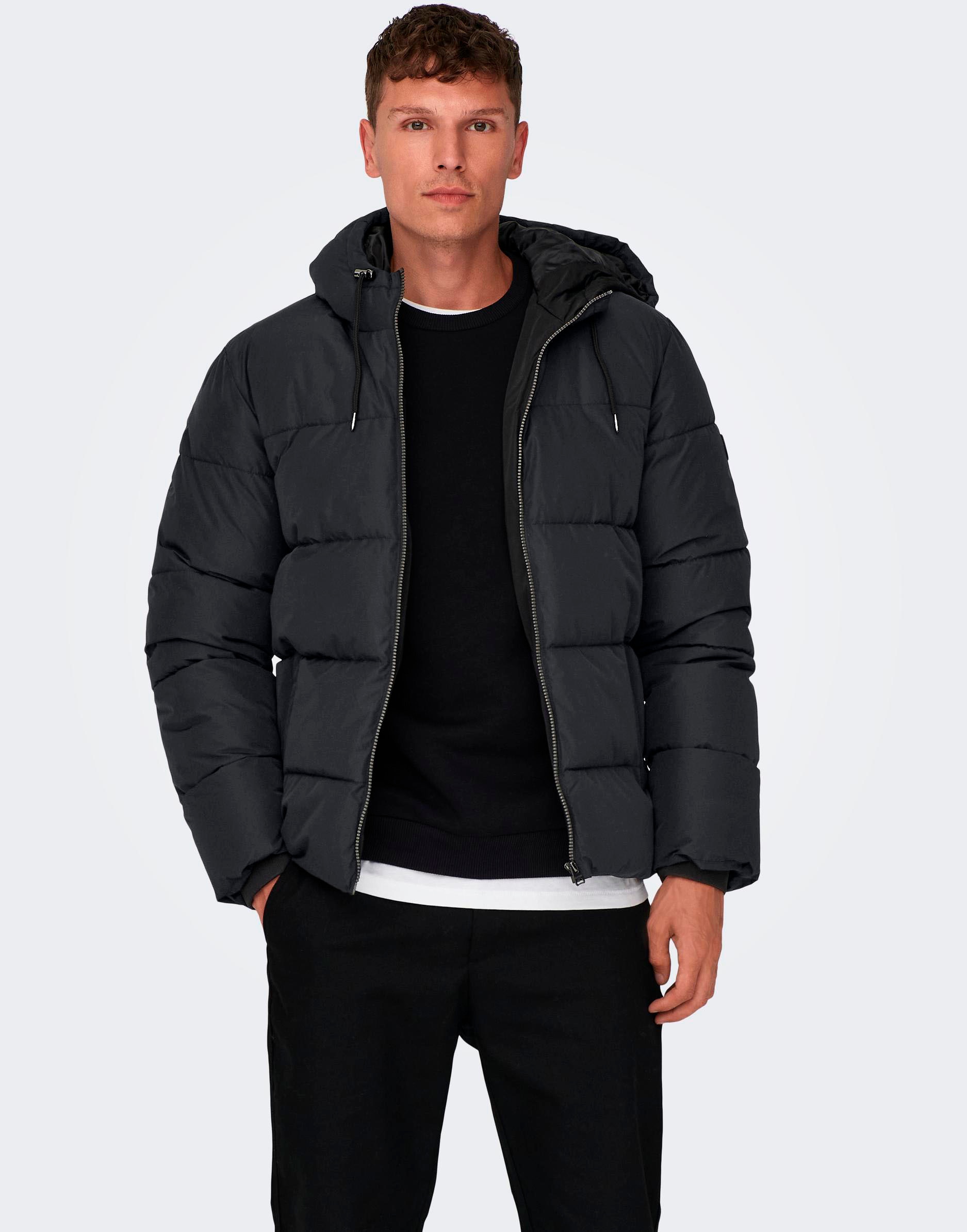 ONLY & SONS Steppjacke »ONSMARLON LIFE HOOD PUFFER JACKET OTW VD«, mit Kapuze