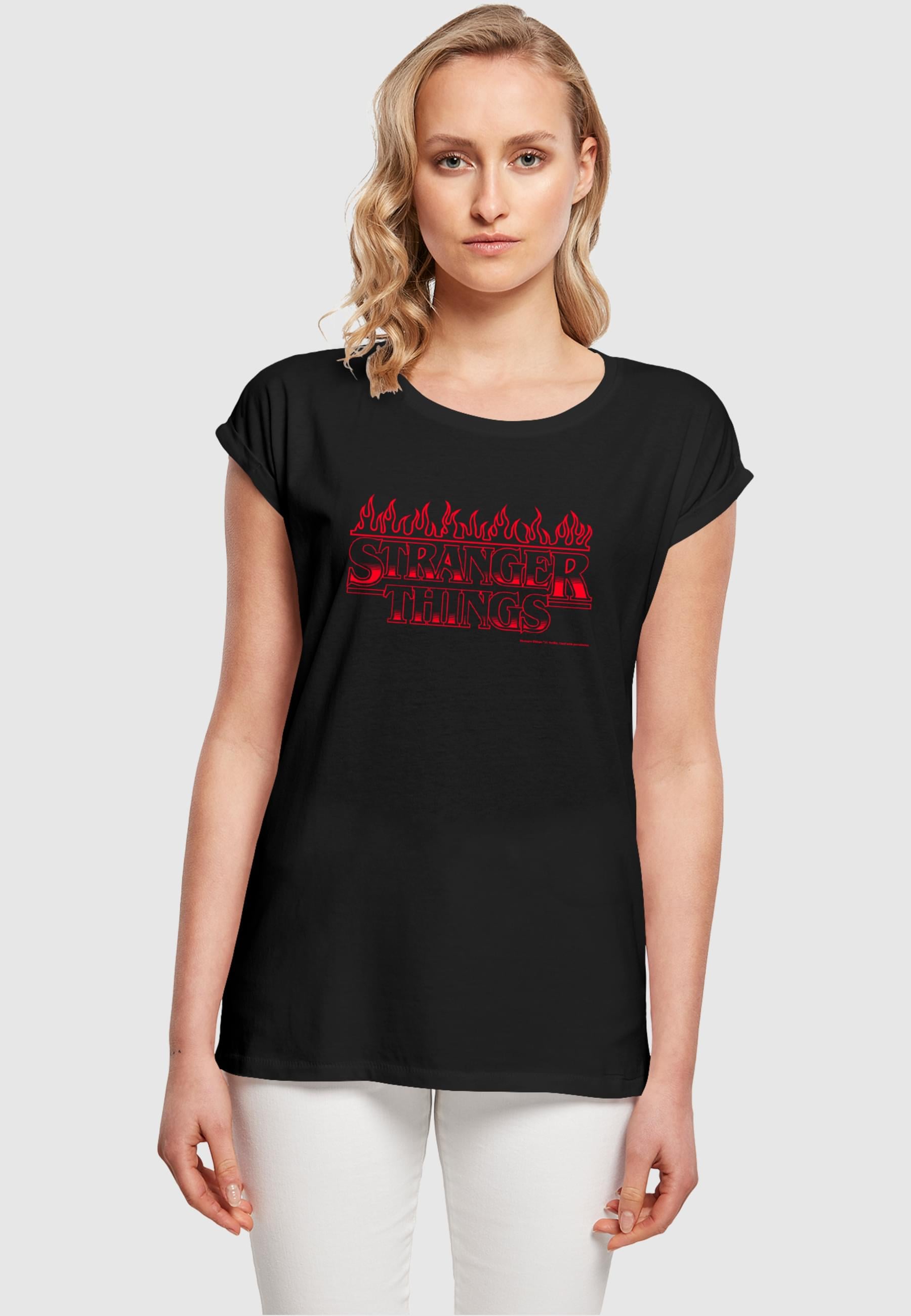 ABSOLUTE CULT T-Shirt »ABSOLUTE CULT Damen Ladies Stranger Things - Flames T-Shirt«, (1 tlg.)