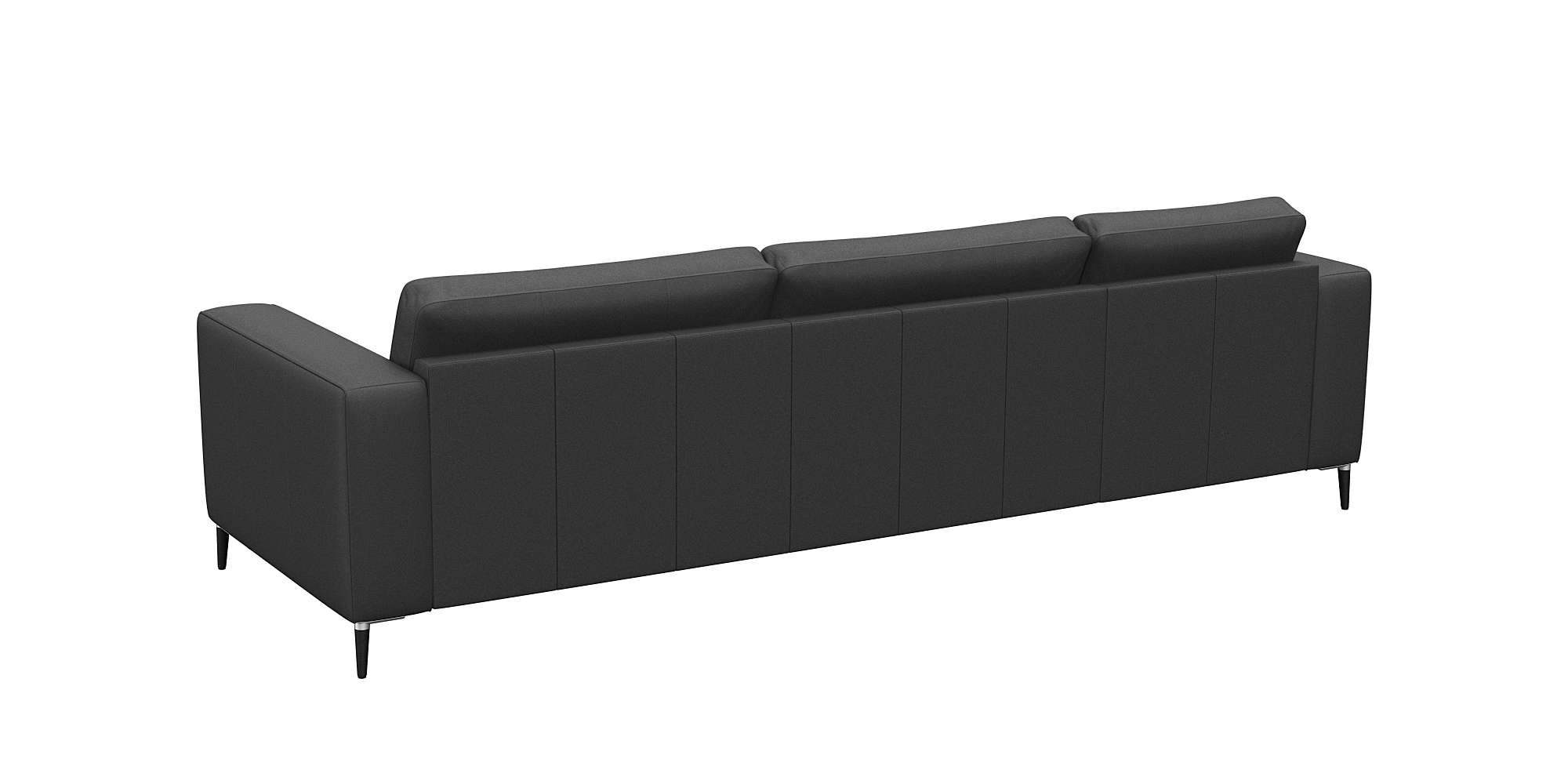 FLEXLUX Ecksofa »Fiore, super Sitzkomfort durch Kaltschaum im Sitz, L-Form«, breite Armlehnen, Kaltschaum, Füße Alu+schwarz