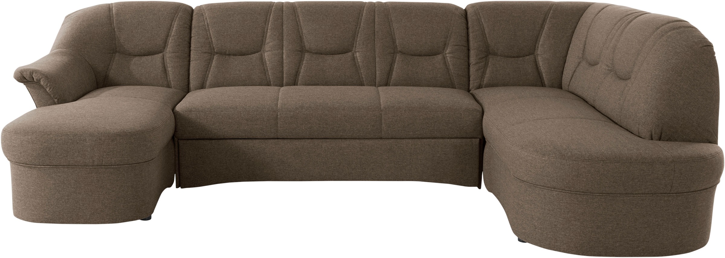 DOMO collection Wohnlandschaft »Sarafina, zeitlos und komfortabel, optional mit Federkern, U-Form«, wahlweise mit Bettfunktion