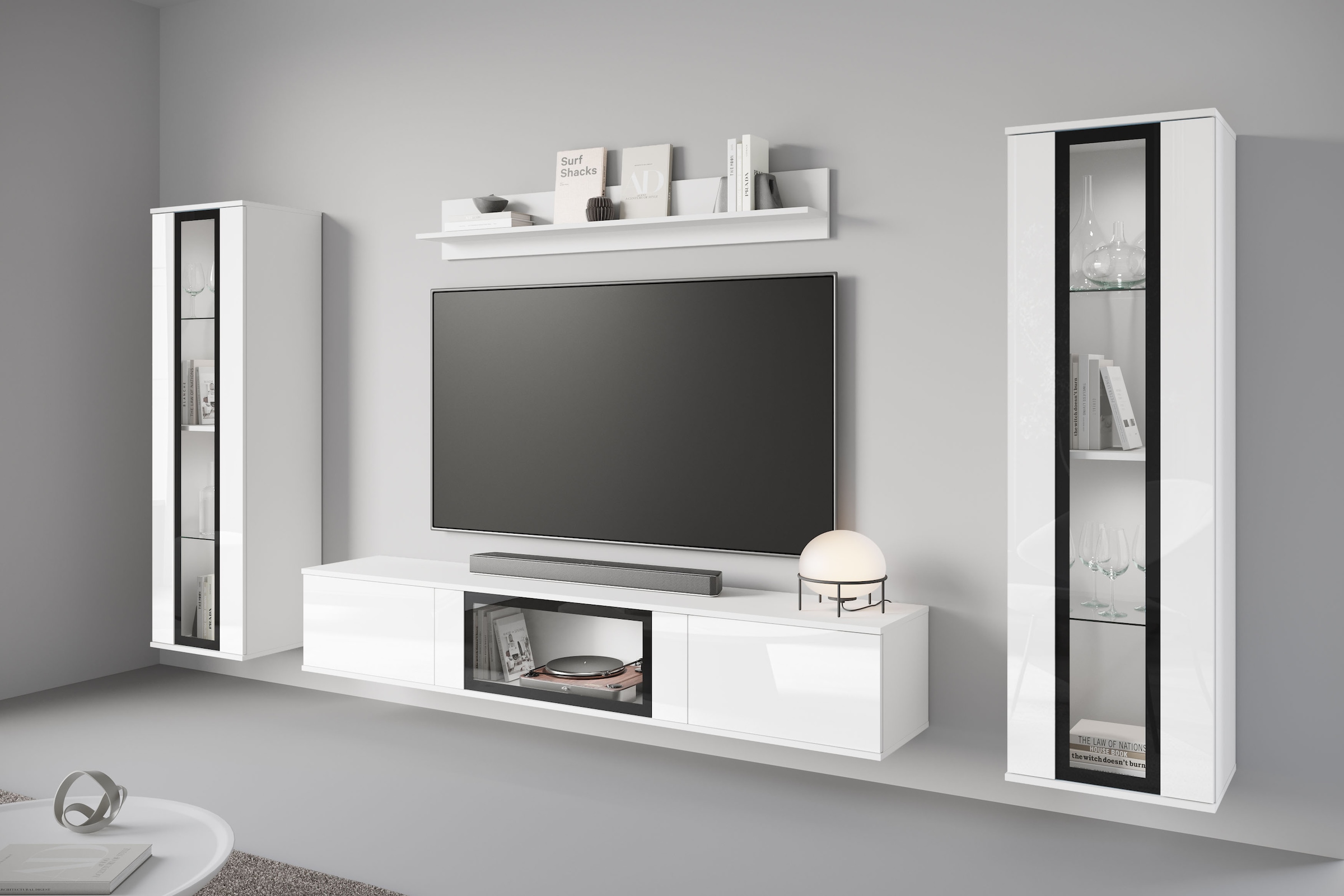 INOSIGN Wohnwand "Caro, stehend und hängend montierbar" Komplett-Set, Vitri günstig online kaufen