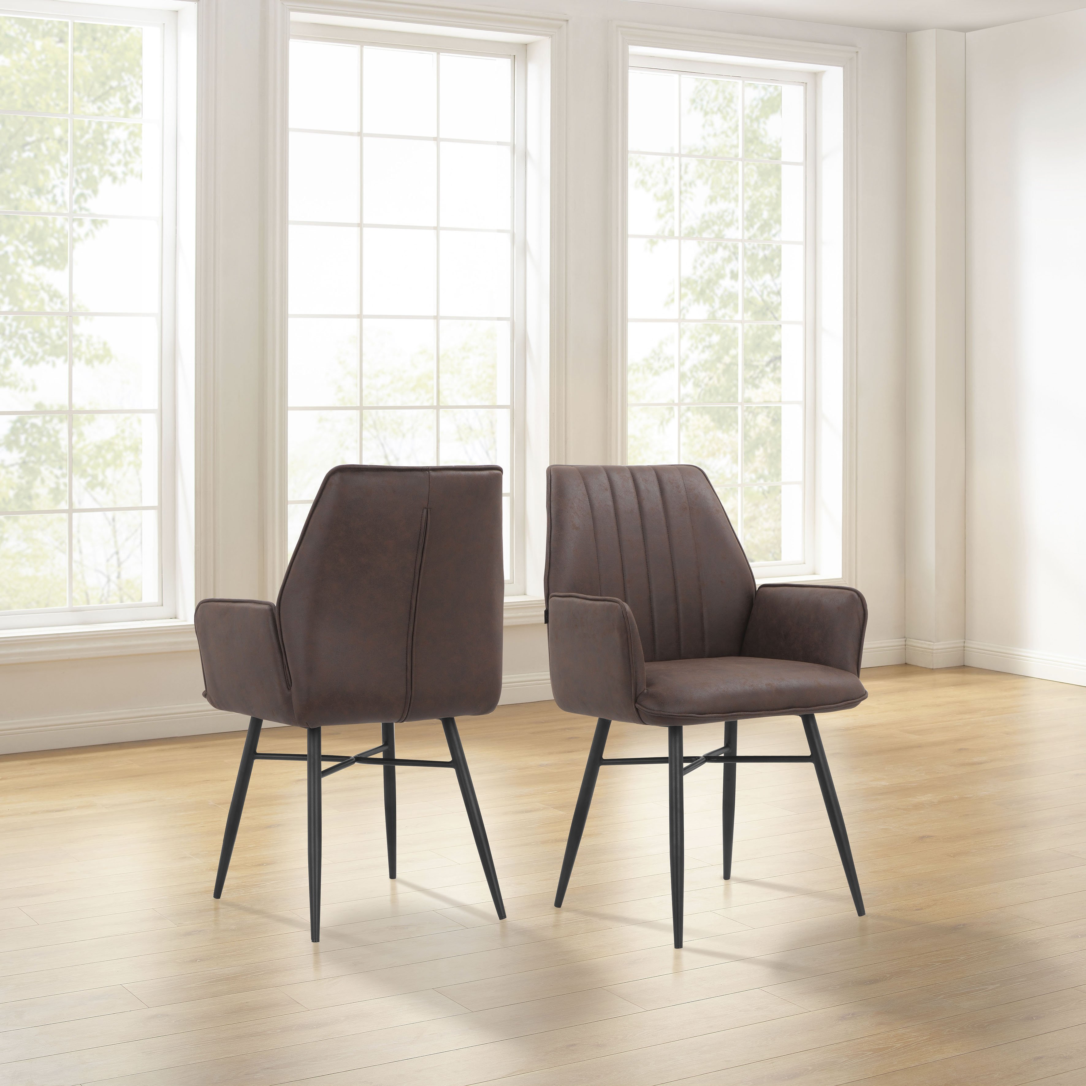 Leonique Esszimmerstuhl "Hrodwyn" () 2 Stk. Microfaser Sitz gepolstert, mit günstig online kaufen