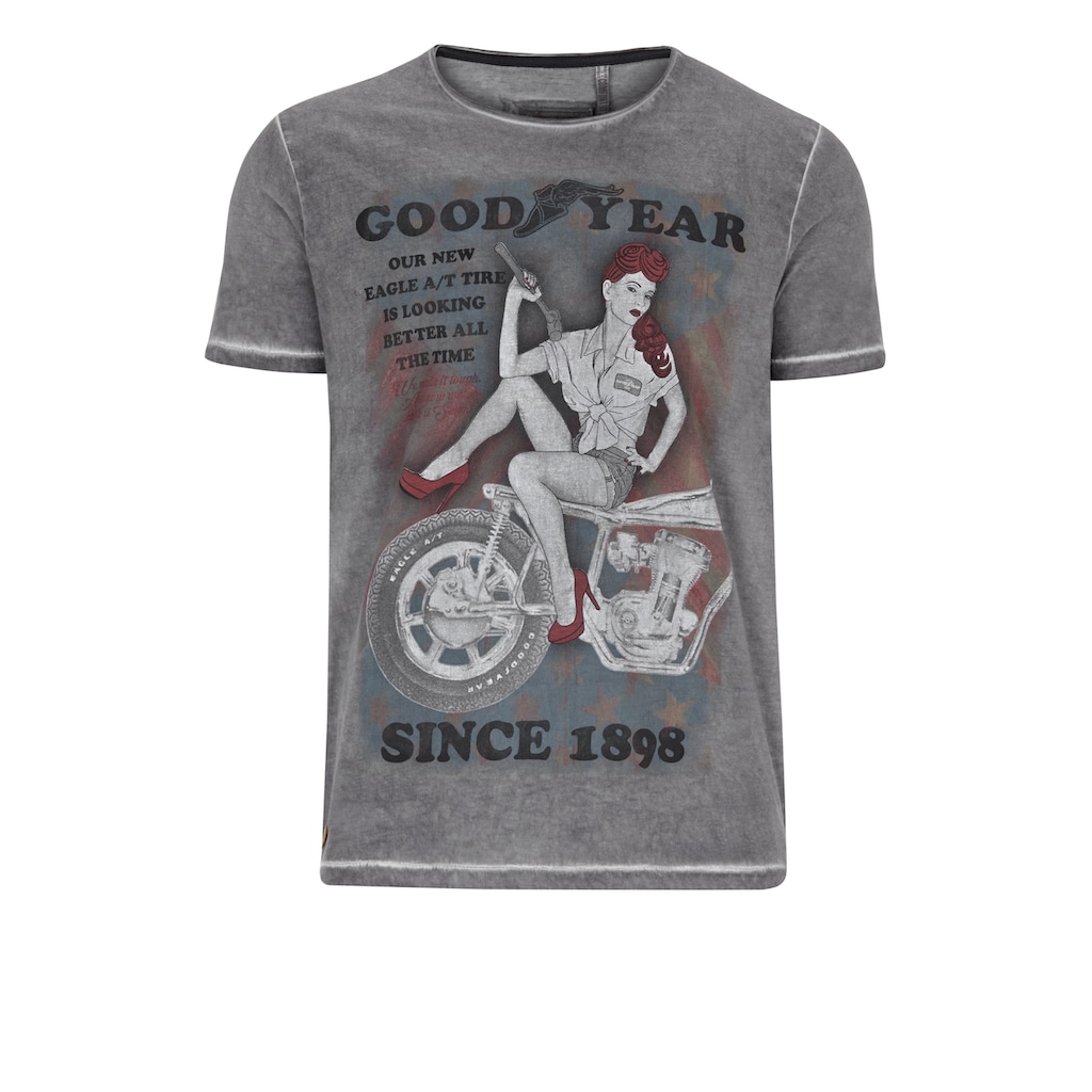 Goodyear T-Shirt »VINCENT«, mit coolem Pin-Up-Motiv