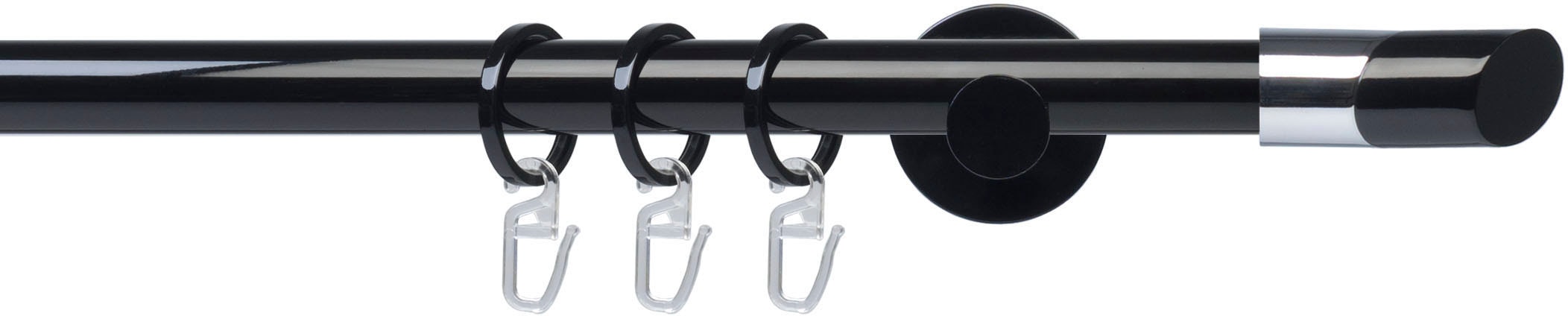 Liedeco Gardinenstange "Fertigstilgarnitur 20 mm Piano Gibraltar" Ø 2 mm 1 günstig online kaufen