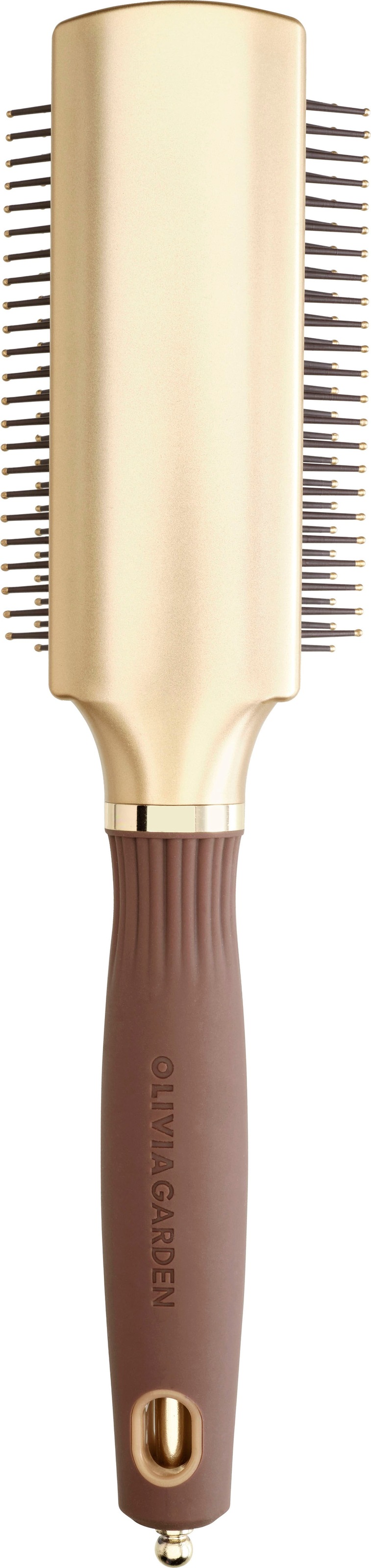 OLIVIA GARDEN Plaukų šepetys »EXPERT STYLE CONTROL Nylon Bristles Gold&Brown«