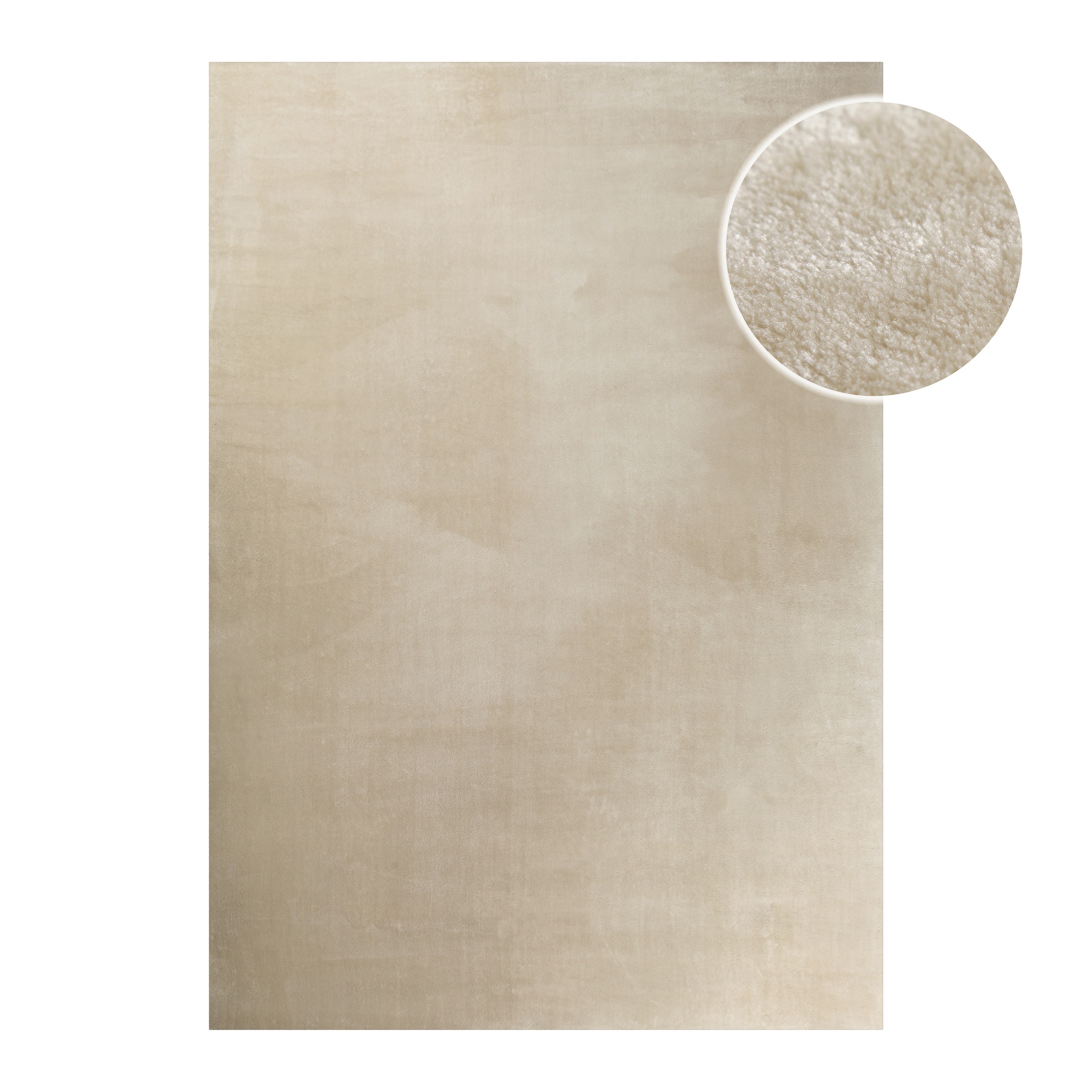 Wecon home Hochflor-Teppich »Eriksson«, rechteckig, 25 mm Höhe, Hochflor, besonders weich, robust, Wohn- & Schlafzimmer, Uni-Farben
