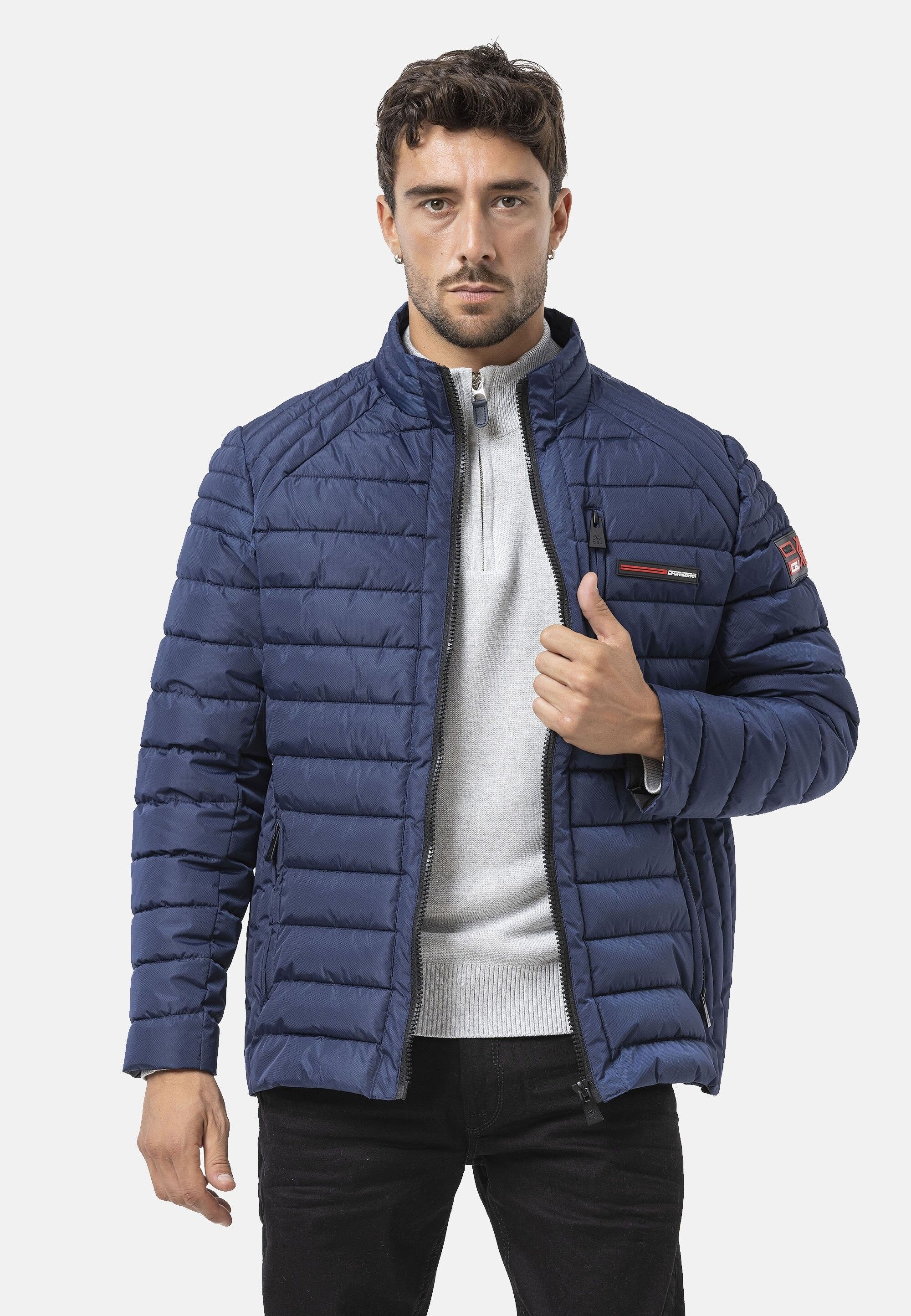 Cipo & Baxx Winterjacke "CM225" ohne Kapuze alltagstauglich mit sportlichem Design