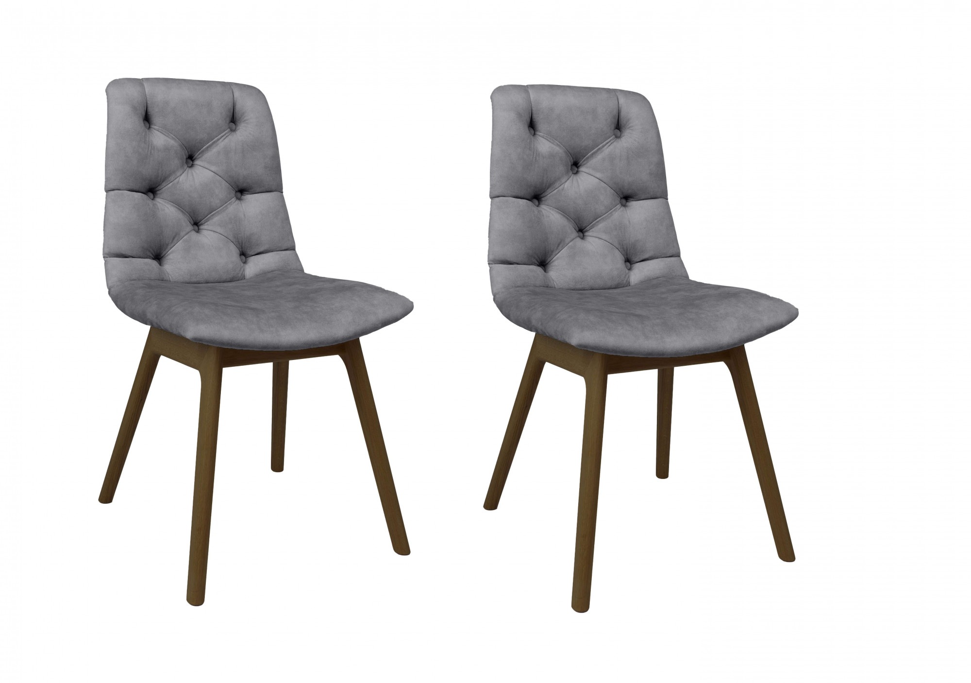 andas Esszimmerstuhl "Ramon", (Set), 2 St., Samt, mit Massivholzbeinen, in günstig online kaufen