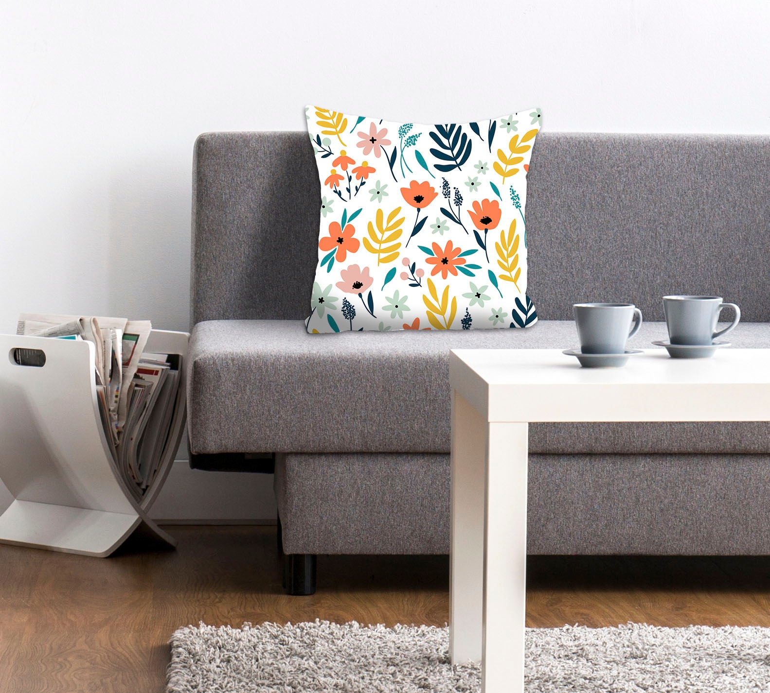 queence Dekokissen "Jasmine" mit bunten Blumen günstig online kaufen