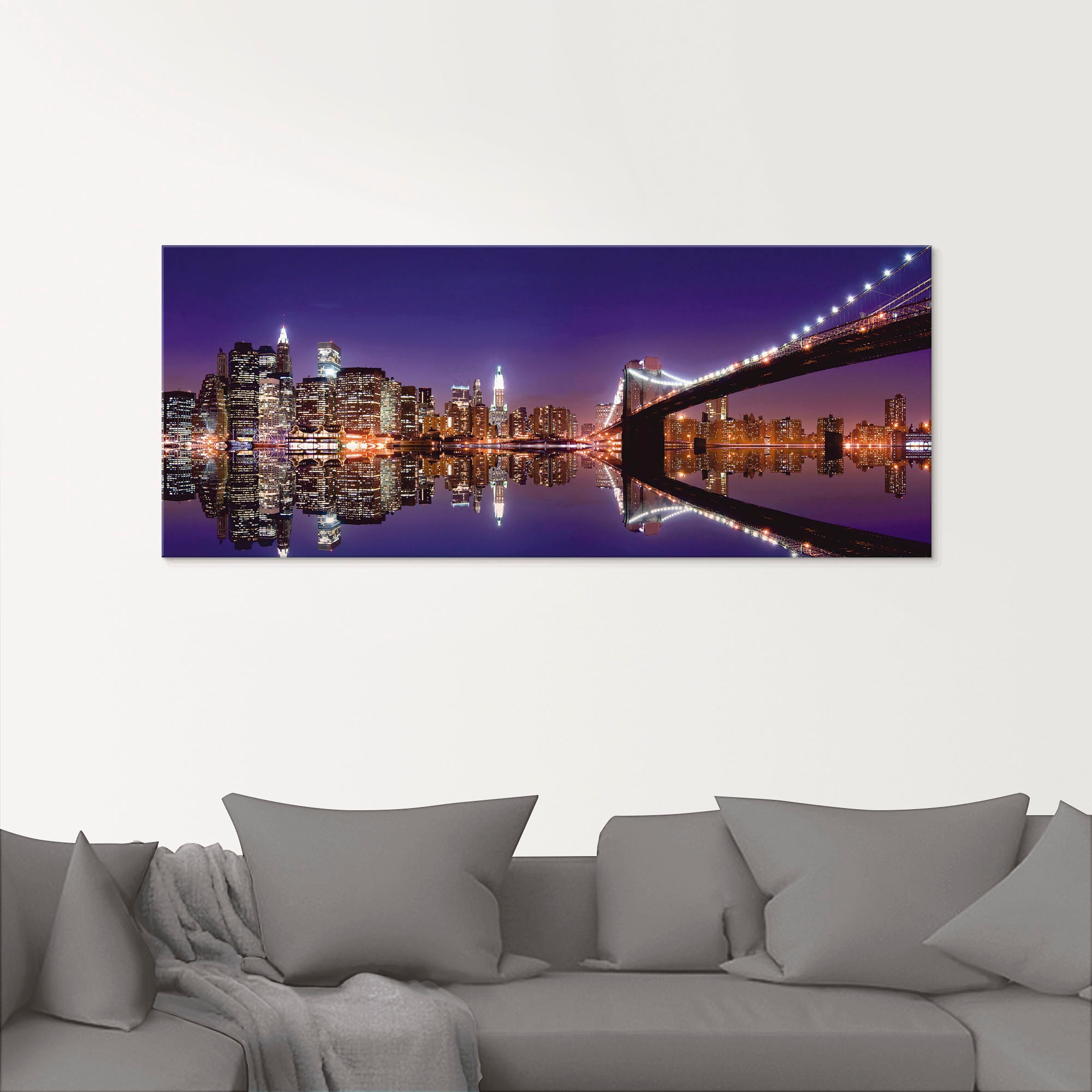 Artland Glasbild "New York Skyline" Amerika 1 Stk. tlg. in verschiedenen Gr günstig online kaufen