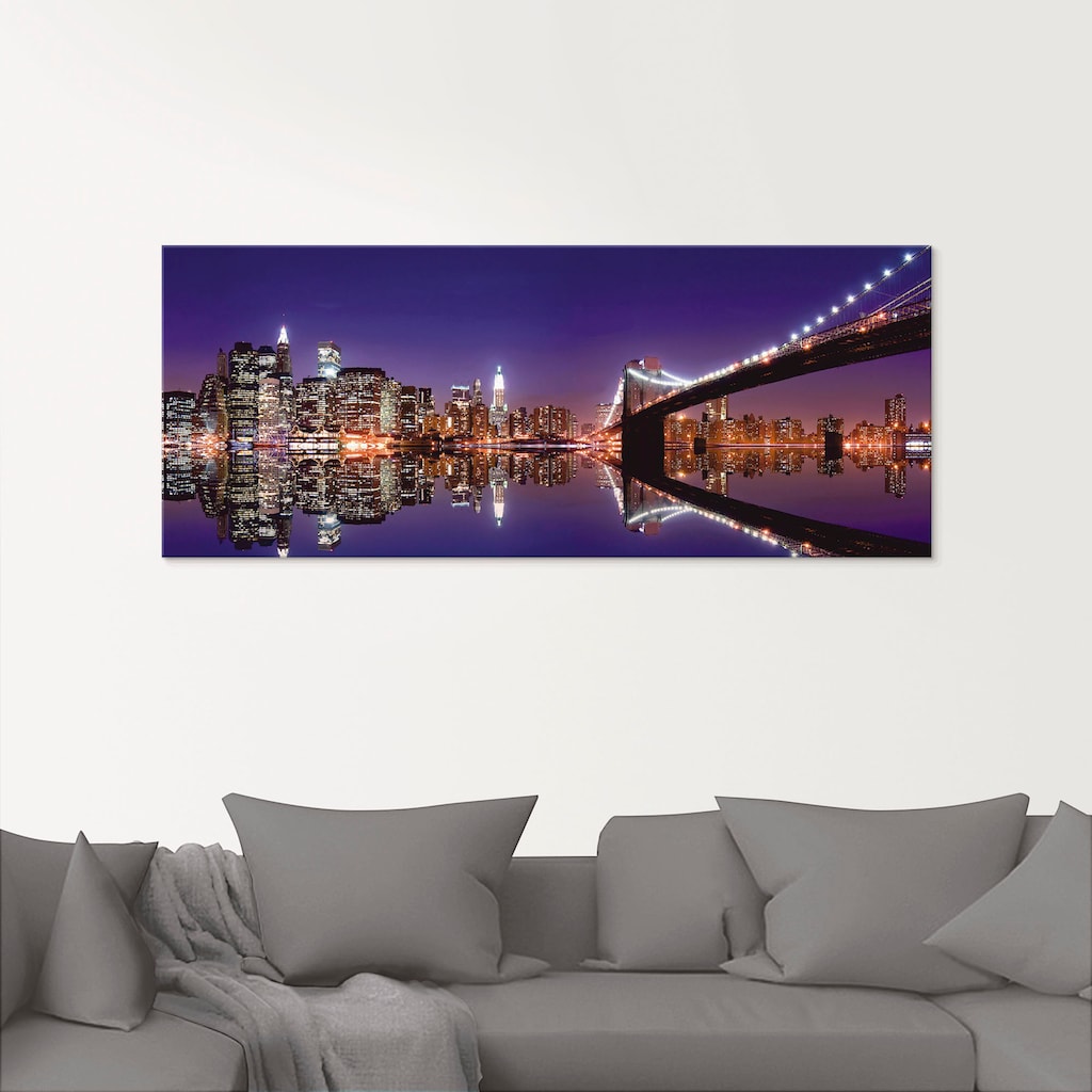 Artland Glasbild »New York Skyline«, Amerika, (1 St.)