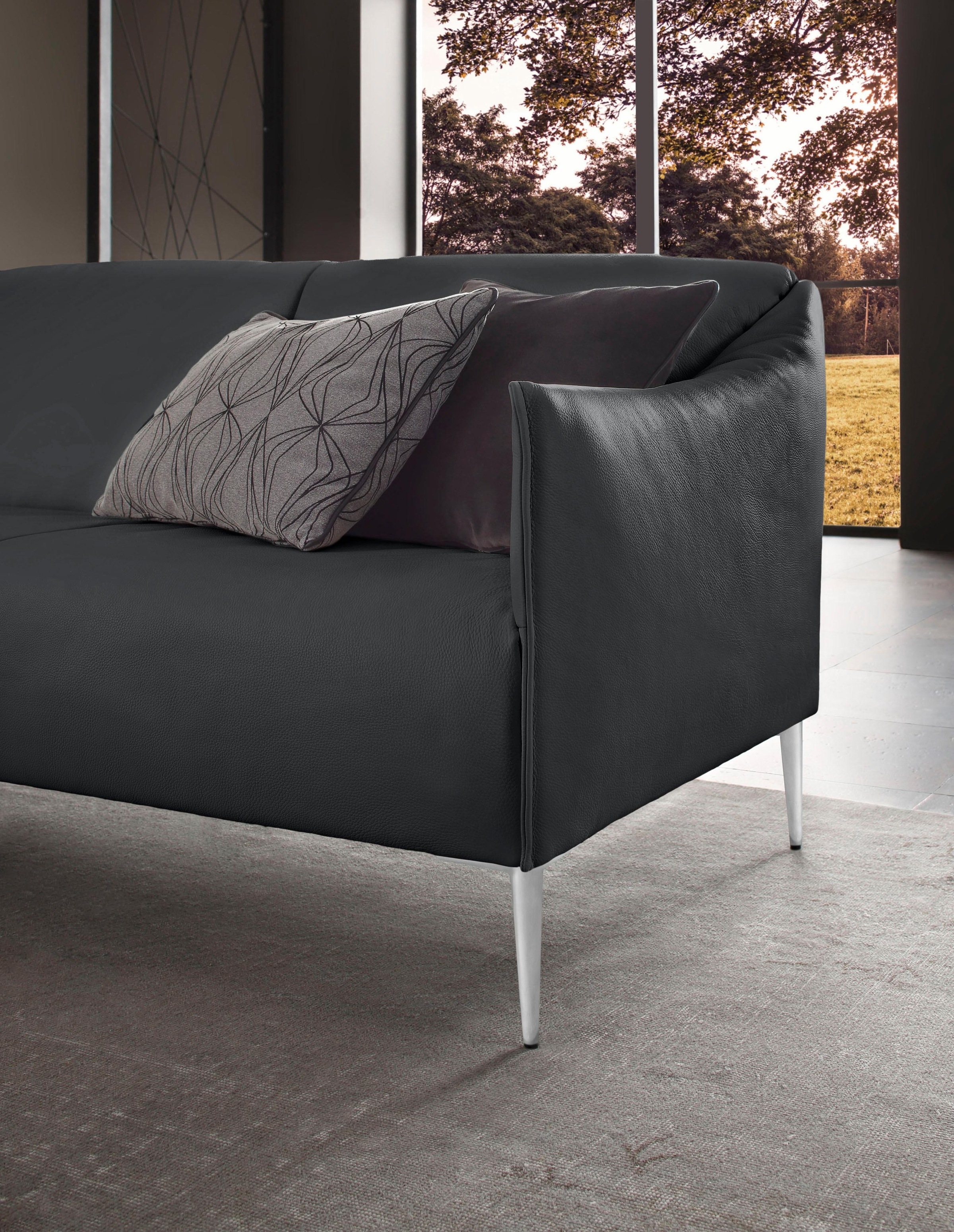 W.SCHILLIG 3-Sitzer »sally«, mit Metallfüßen in Chrom glänzend, Breite 224 cm