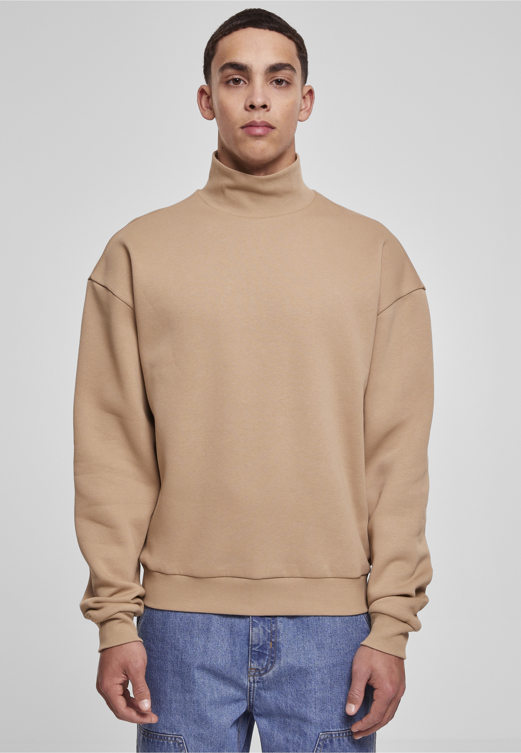 URBAN CLASSICS Sweater »Urban Classics Herren High Rib Neck Crew«, 1 Stk.
