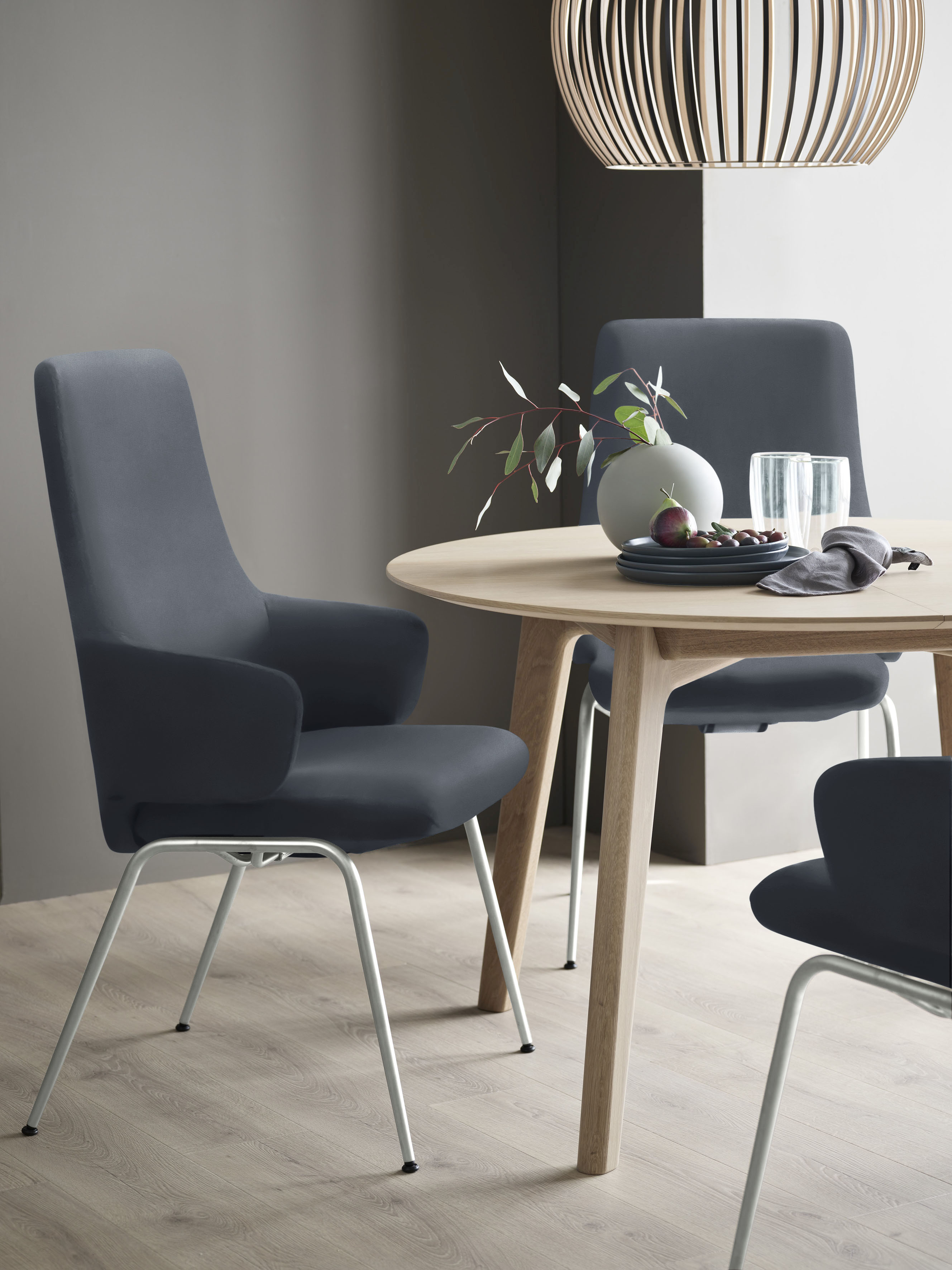 Stressless Polsterstuhl "Laurel" () High Back mit Armlehne, Größe L, mit Beinen aus Stahl in Chrom