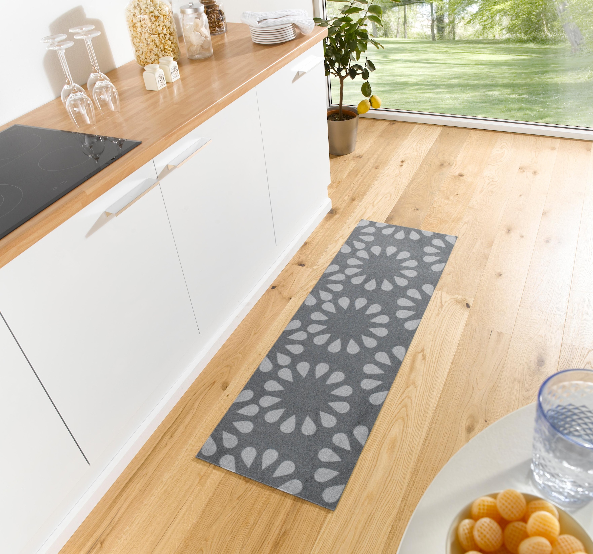 HANSE Home Küchenläufer »Bloom«, rechteckig, 5 mm Höhe, Kurzflor, rutschhemmend, Strapazierfähig, Pflegeleicht,Küche, Waschbar