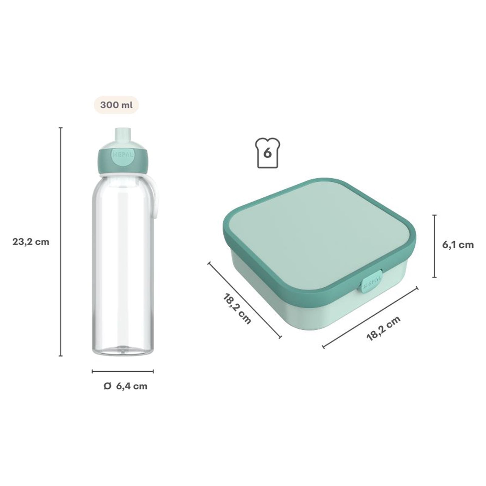 Mepal Lunchbox »Pausenset XL Campus (2025) 2er Set« Spülmaschinengeeignet