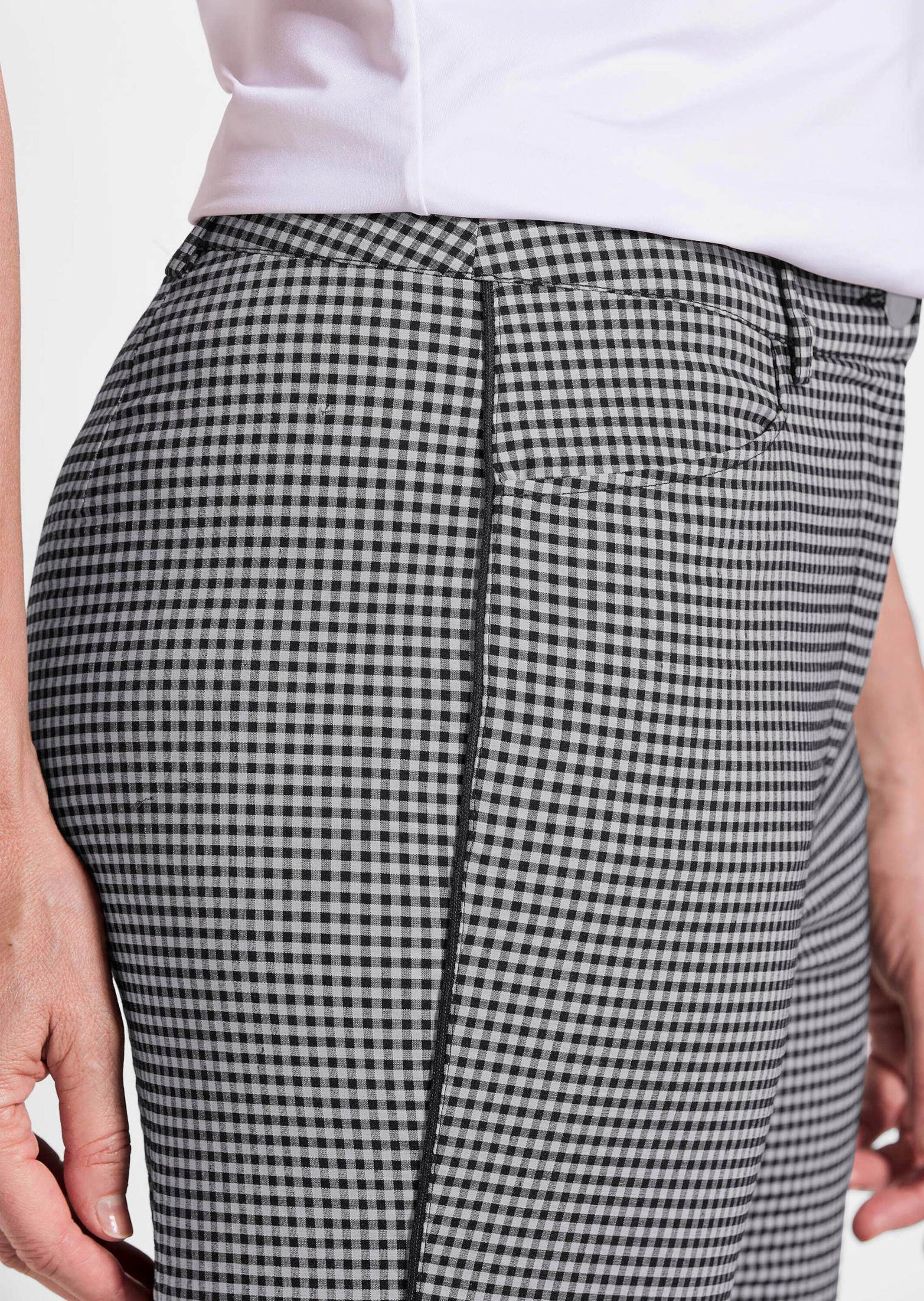 GOLDNER 2-in-1-Hose »Kurzgröße Lange Slim Fit Hose LOUISA in schwarz«