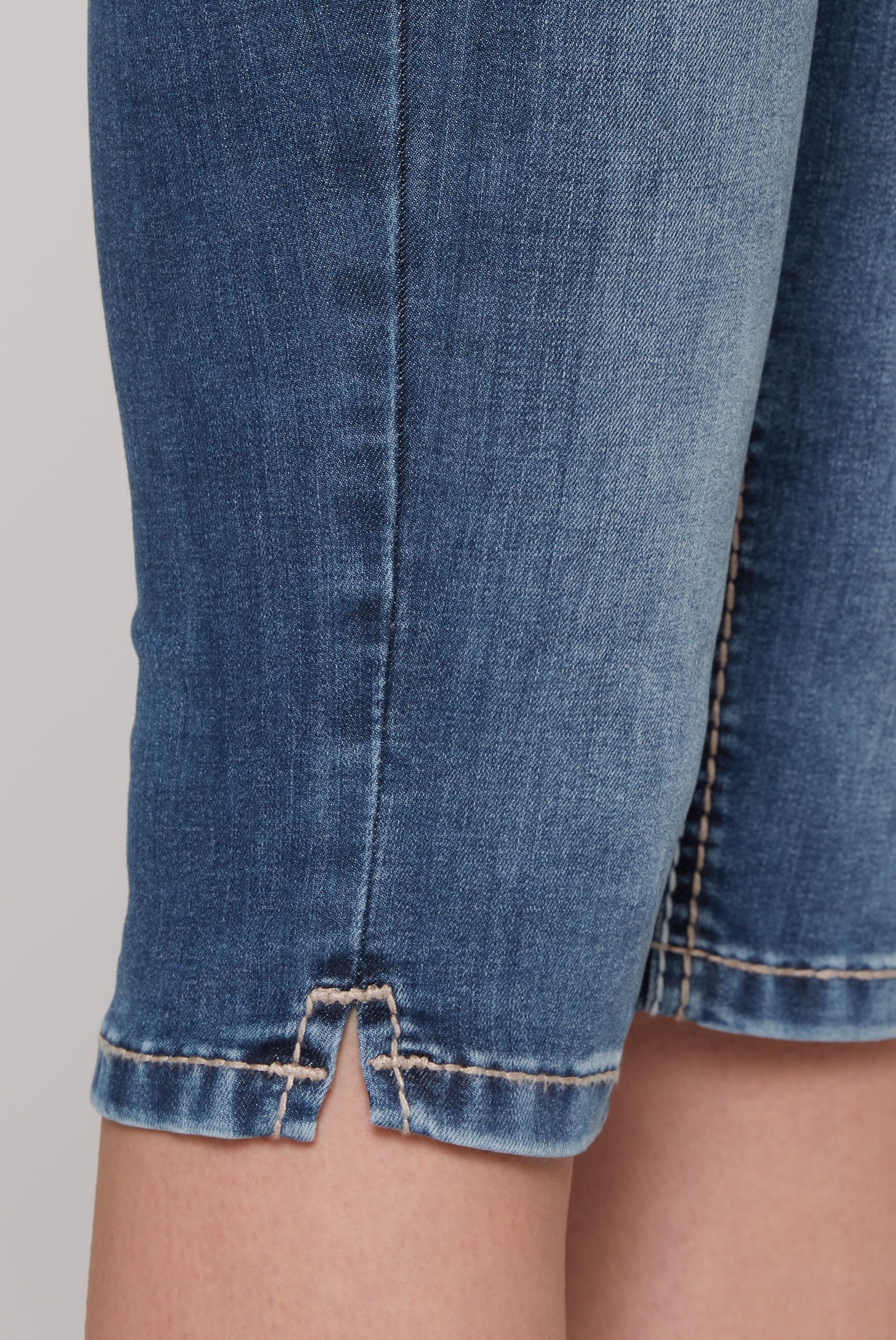 SOCCX Jeansshorts mit Schlitz am Saum