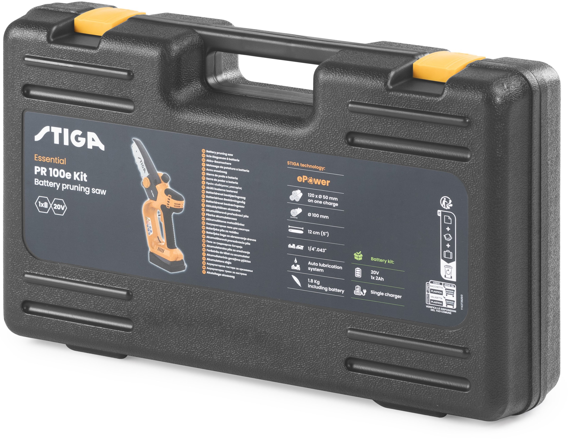 STIGA GARDEN Akku-Kettensäge »PR 100e«, (Set), automatische Ölpumpe, inkl. Akku und Ladegerät