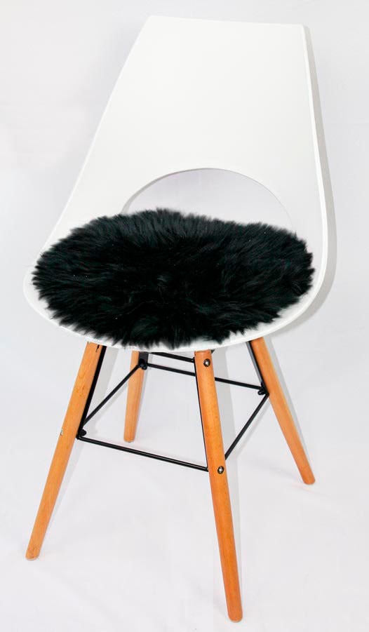 Stuhlkissen »Lamm, rund«, Sitzauflage, Sitzfell, rund, Ø 45 cm, echtes Lammfell, waschbar
