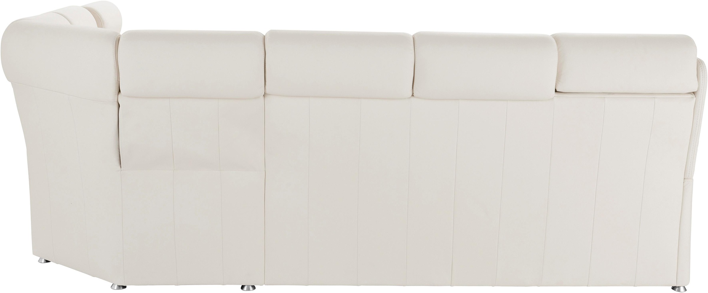Places of Style Ecksofa »Sardinien L-Form«, mit Kopfteilverstellung, wahlweise mit Bettfunktion
