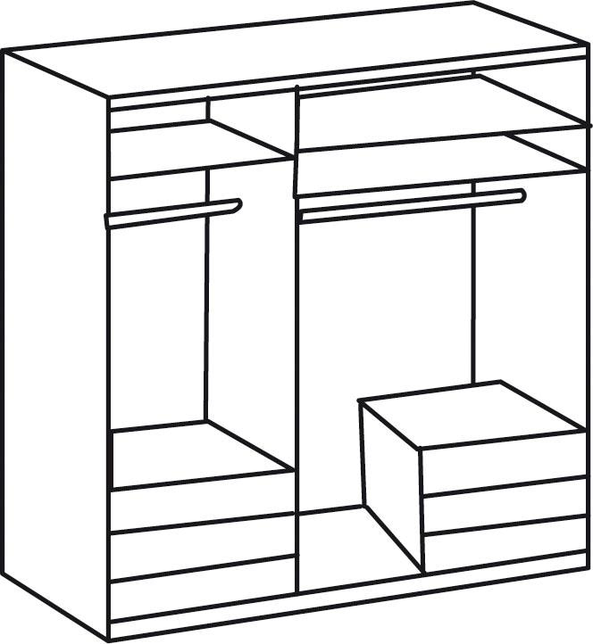 Wimex Kleiderschrank »Level by fresh to go«, mit Spiegeltüren und Schubladen