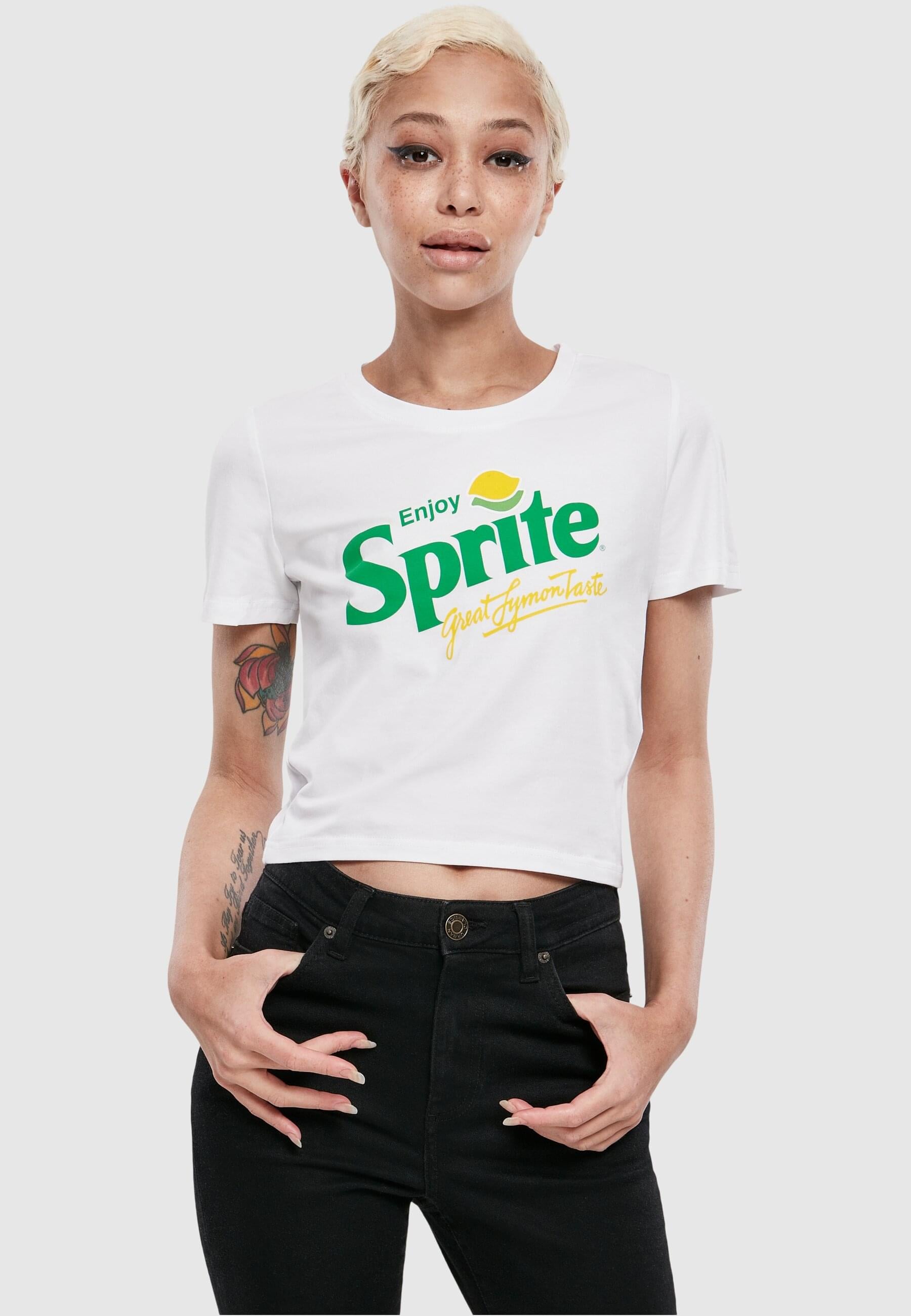 Merchcode T-Shirt »Merchcode Damen Ladies Sprite Logo Cropped Tee«, (1 tlg.)