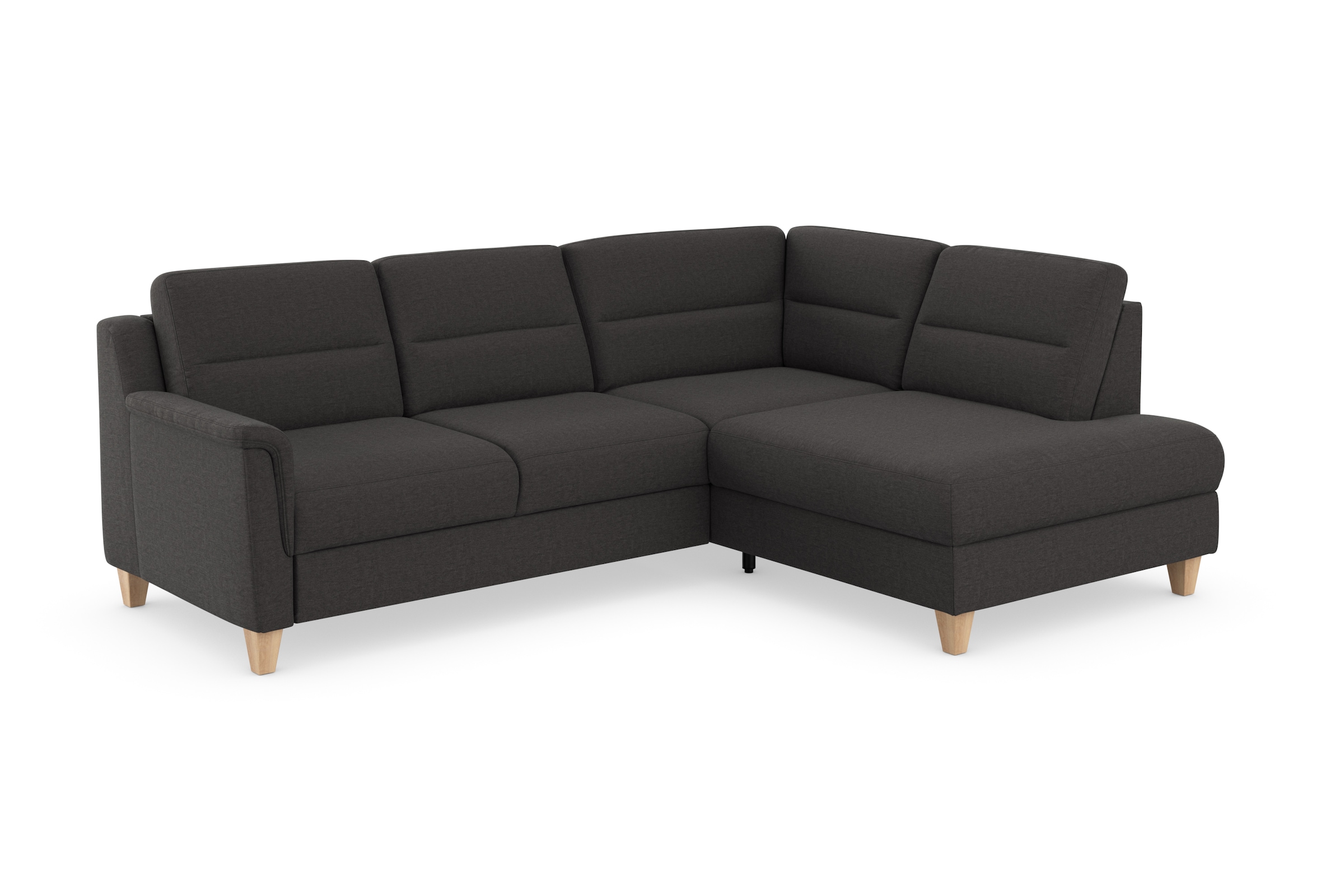 sit&more Ecksofa »Farö L-Form« inklusive Federkern, wahlweise mit Bettfunktion und Bettkasten