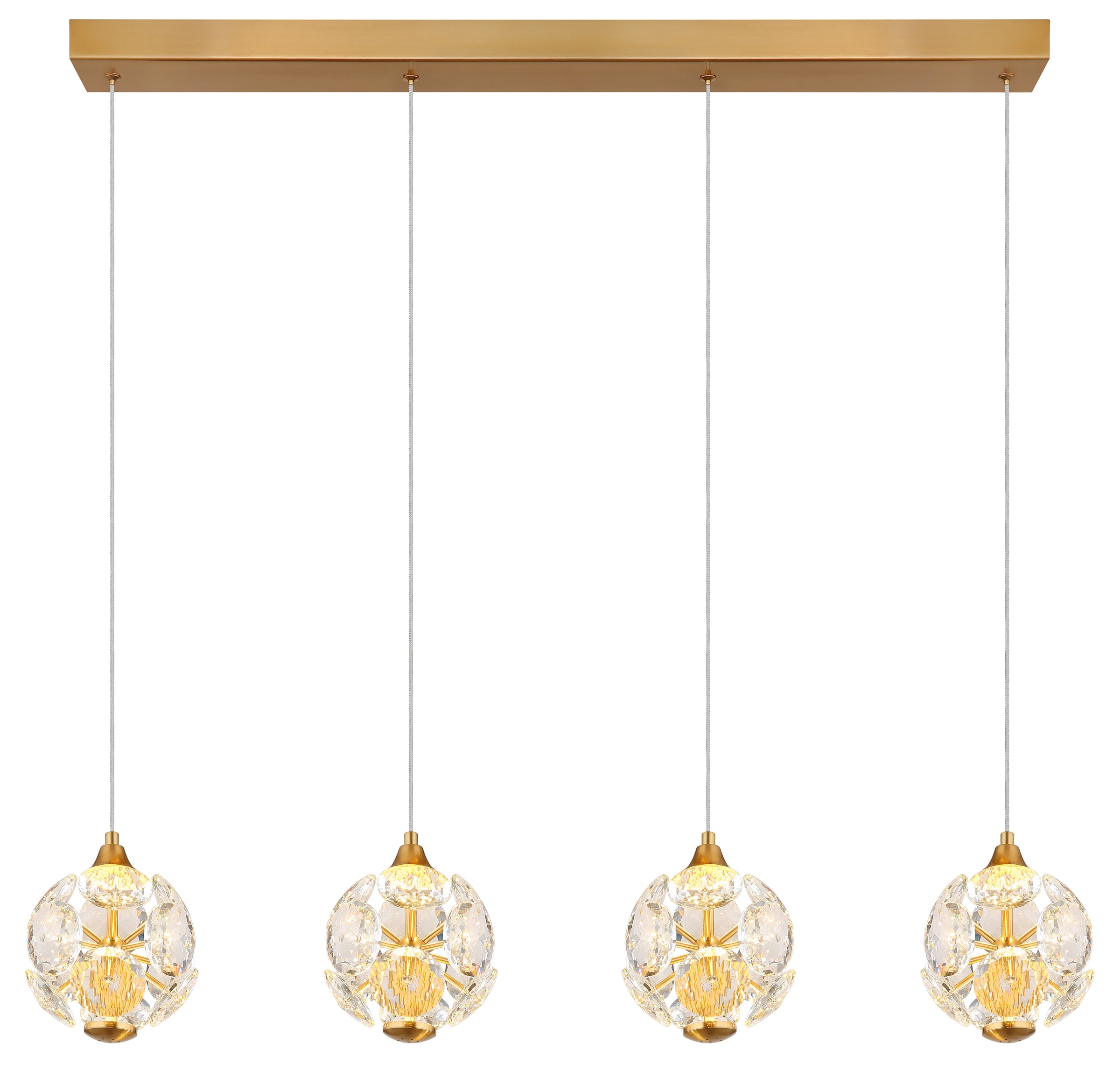 GLOBO LIGHTING LED Pendelleuchte »VIRINA« LED-Modul 1 Stk. Warmweiß Hängelampe/Hängeleuchte/Wohnzimmer/Esstisch/elegant