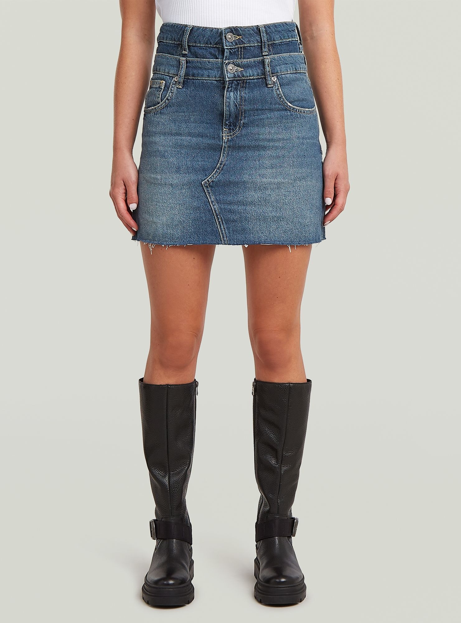 G-STAR Jeanskleid »Carter Double Waistband Mini Skirt«