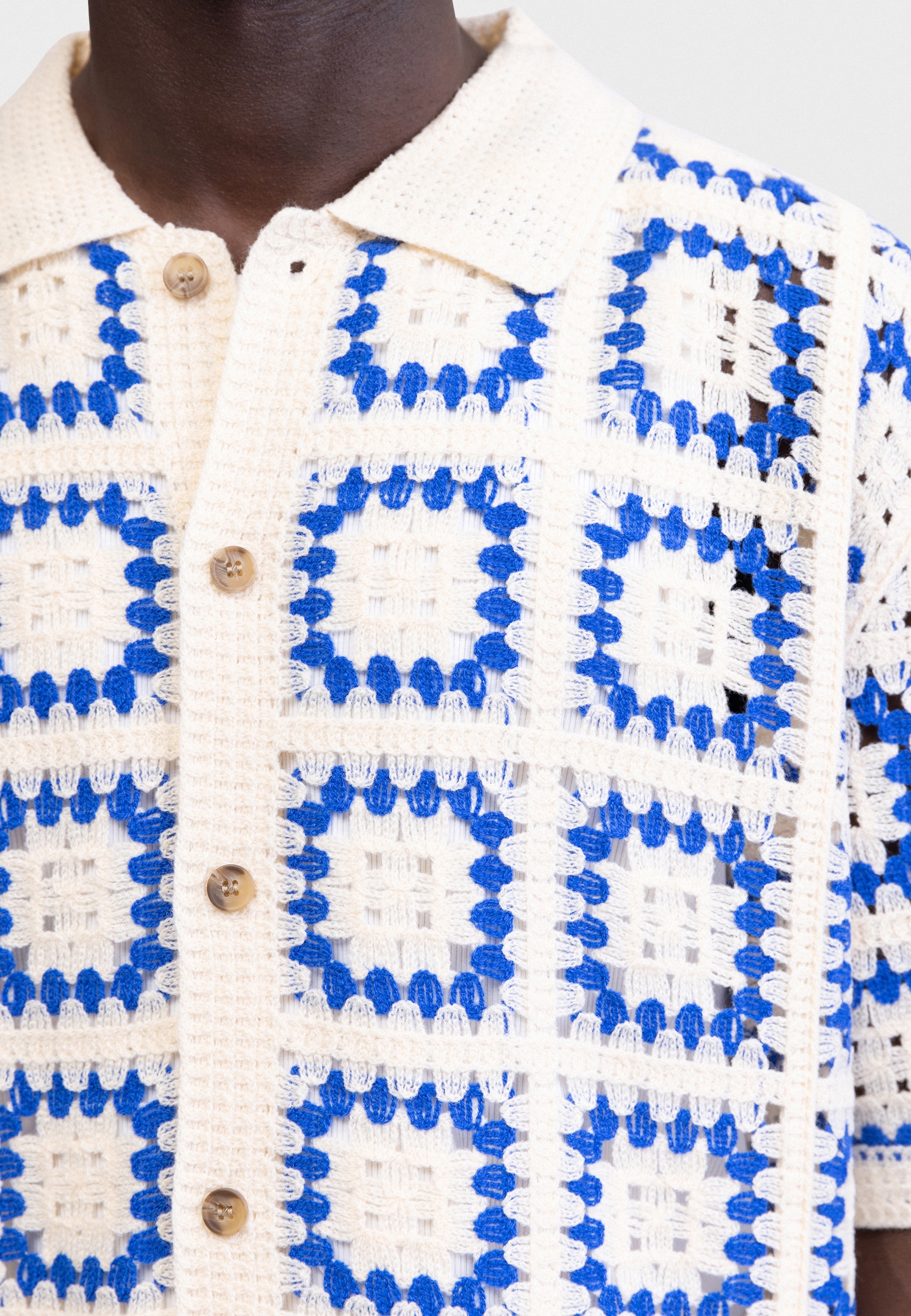 REDEFINED REBEL Kurzarmhemd »Redefined Rebel Shirt RRFabian Shirt Crochet BOXY FIT«