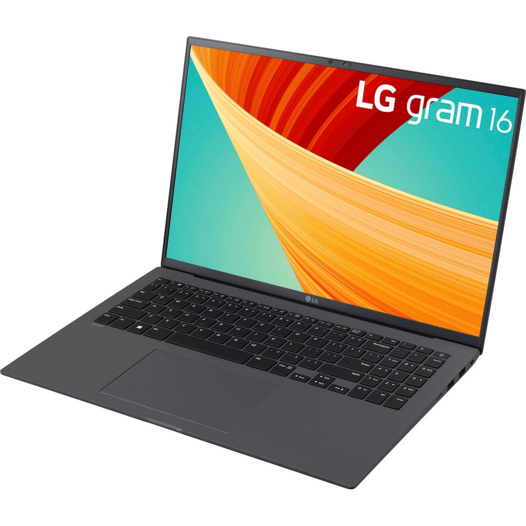 LG Business-Notebook »Gram 16" Laptop, QHD+ IPS-Display, 16 GB RAM, Windows 11 Home,«, 40,6 cm, / 16 Zoll, Intel, Core i7, Iris Xe Graphics, 512 GB SSD, 16Z90R-G.AA76G