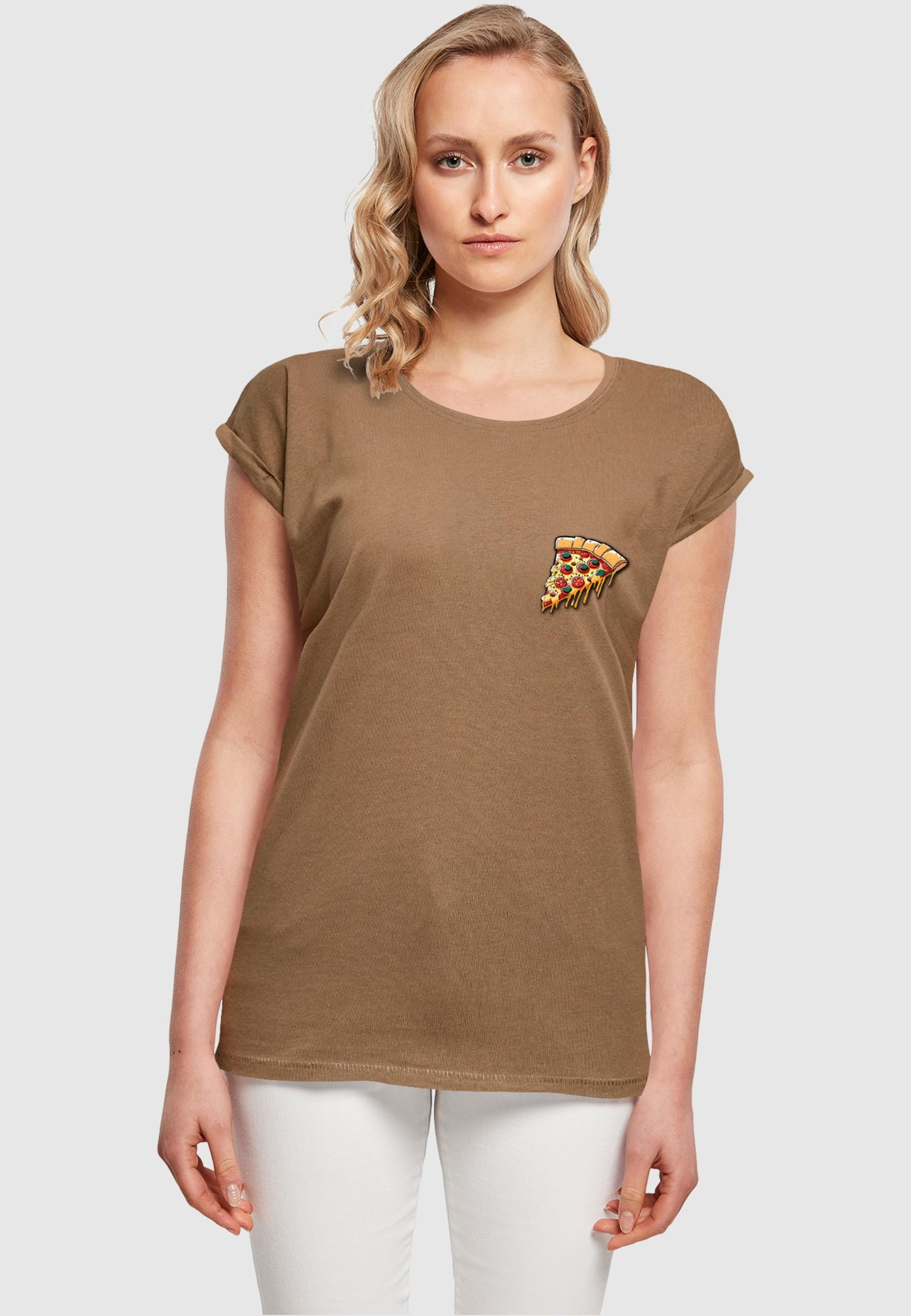 Merchcode T-Shirt »Merchcode Damen Ladies Pizza Comic Extended Shoulder Tee«, (1 tlg.)