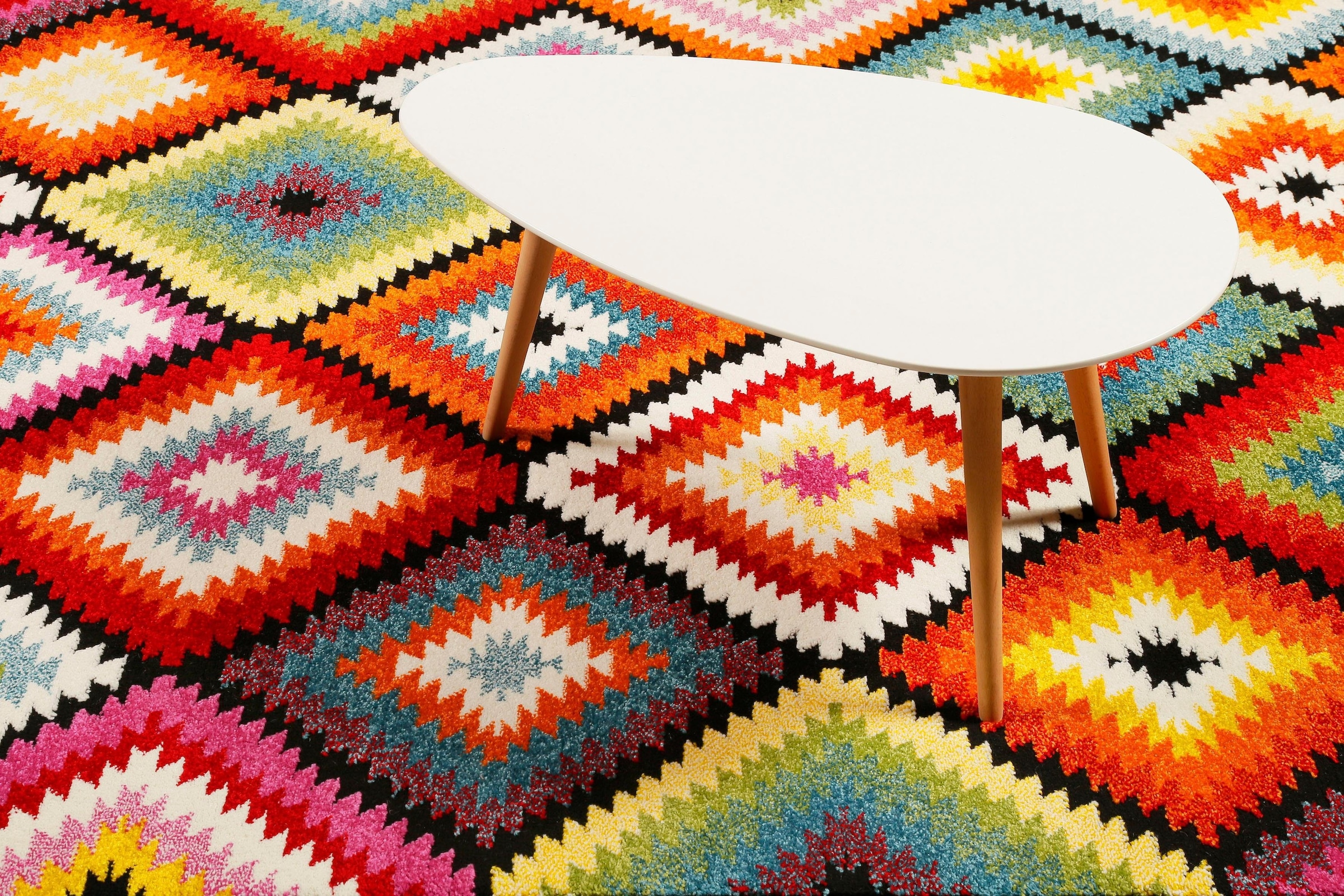Wecon home Teppich »Kelim Remix«, rechteckig, 13 mm Höhe, Kurzflor, Wohnzimmer