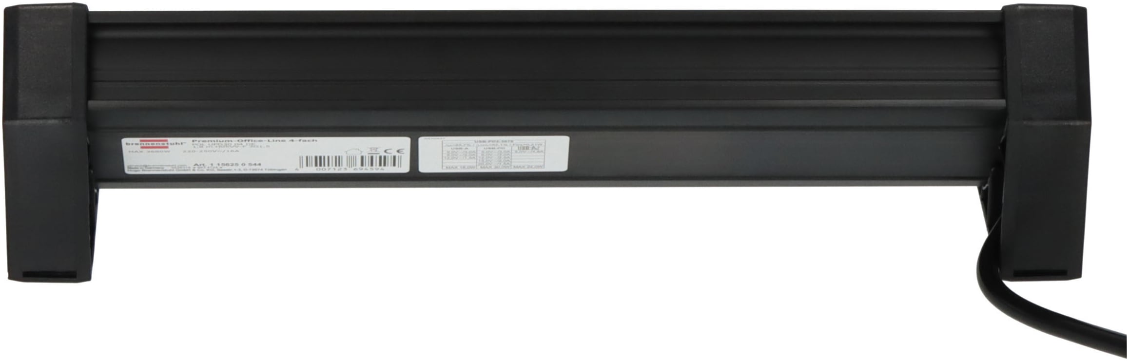 Brennenstuhl Steckdosenleiste »Premium Office-Line Steckdosenleiste 4-fach« (USB-Anschlüsse Kabellänge 1,8 m)