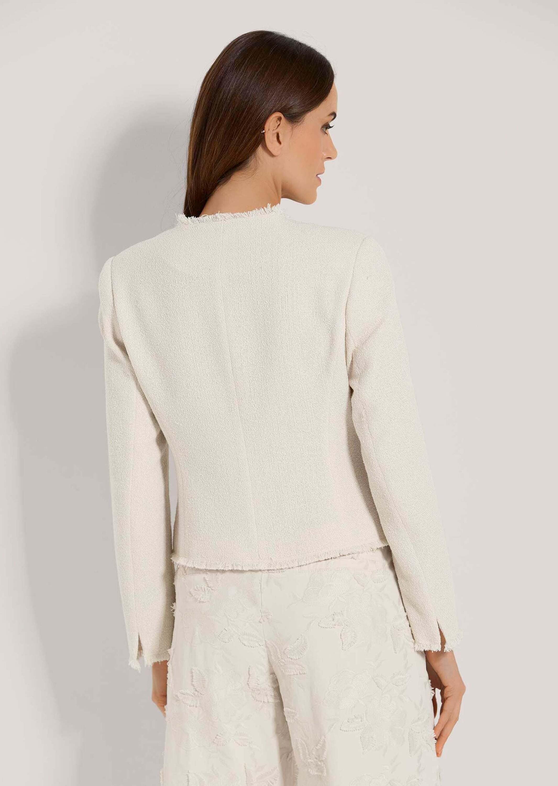 MADELEINE Kurzblazer »Blazer Kurzblazer mit Fransenkanten«