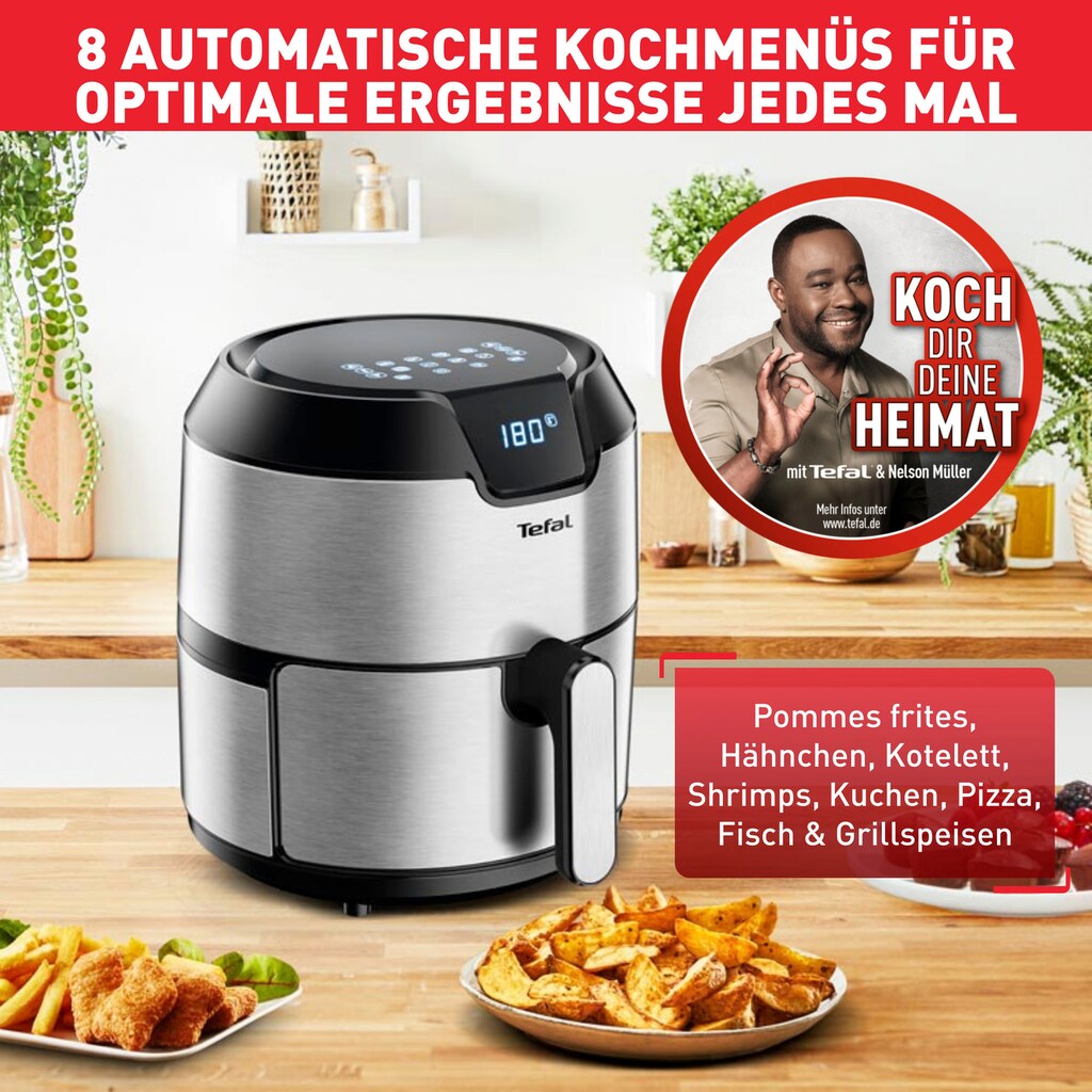 Tefal Heißluftfritteuse »EY401D Easy Fry Deluxe XL«, 1500 W, 4,2 L Fassungsvermögen, 8 automatische Programme, Timer, ohne Fett/Öl