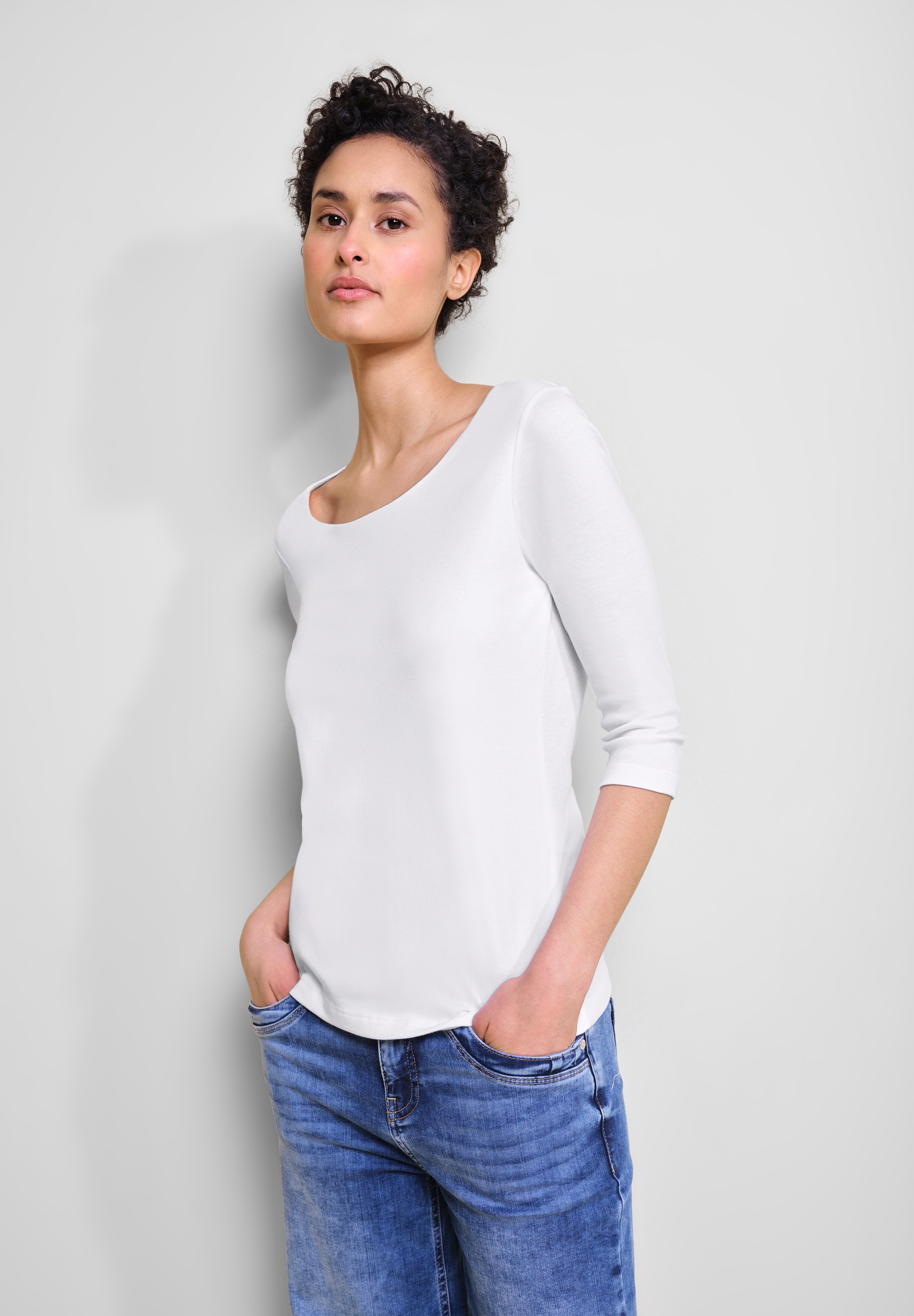 STREET ONE 3/4-Arm-Shirt, mit Rundhalsausschnitt