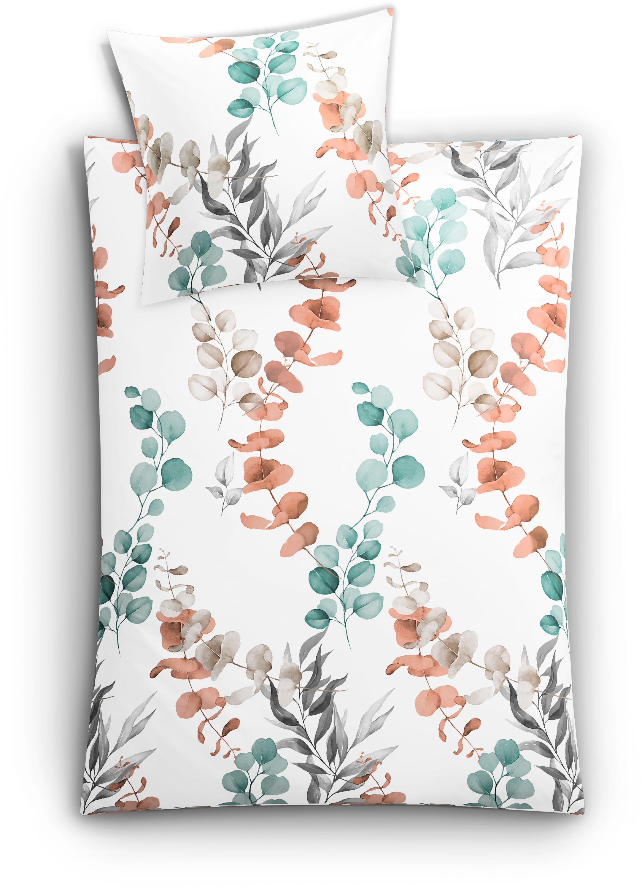 Kleine Wolke Bettwäsche "Fabales" 2 Stk. mit Blättern günstig online kaufen