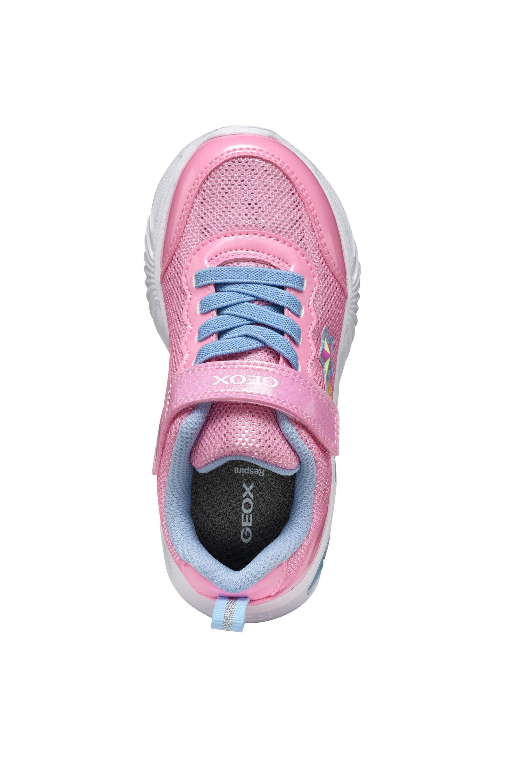 Geox Sneaker »J ASSISTER GIRL«  Halbschuh, Freizeitschuh mit Klettverschluss und Blinkfunktion