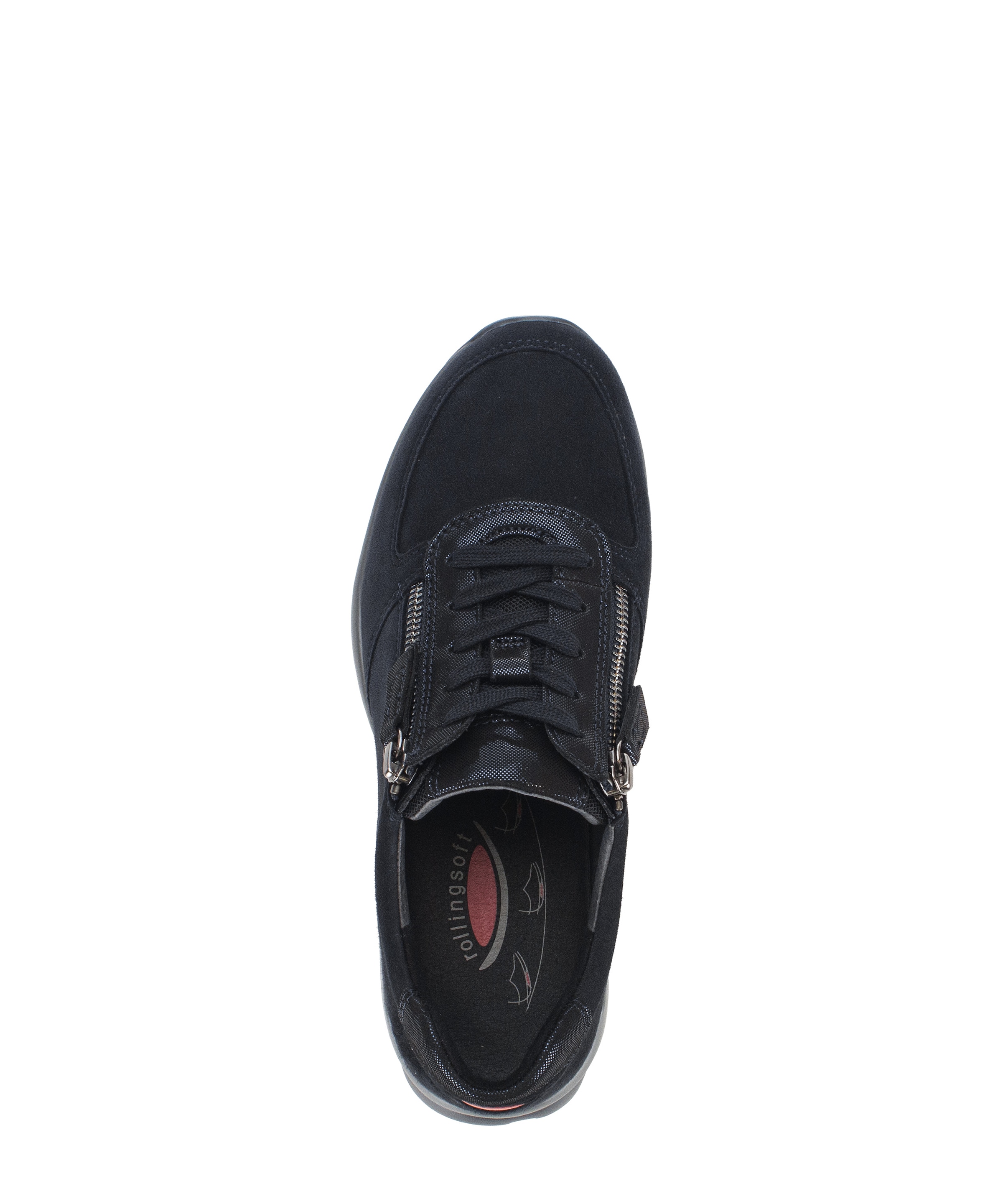 rollingsoft Keilsneaker  Schnürschuh, Halbschuh, Freizeitschuh mit Logo an der Ferse