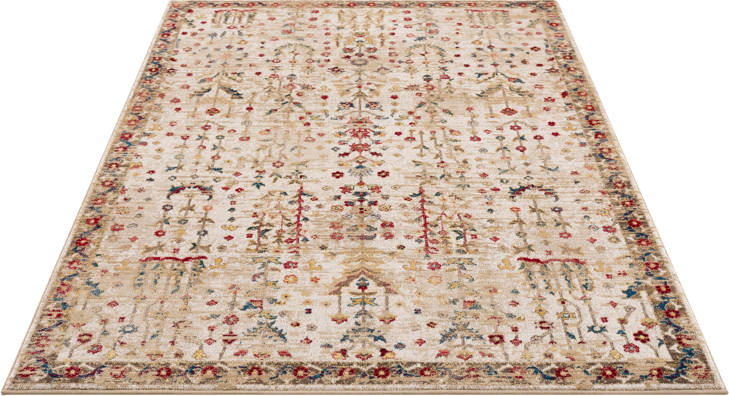 Teppich OTTO HOME "Clovis" Gr. 6, beige (sand), B:200cm H:11mm L:290cm, Kunstfaser, Teppiche, Teppich, Teppich im Orient-Design, mit Bordüre, Vintage 3