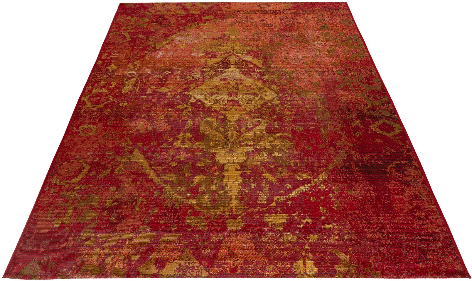 Teppich OBSESSION "My Gobelina 643", rot, B:160cm H:6mm L:230cm, Polyester, Polypropylen (PP), Teppiche, Teppich, Kurzflor, Ornamente, Vintage Design, In- und Outdoor geeignet