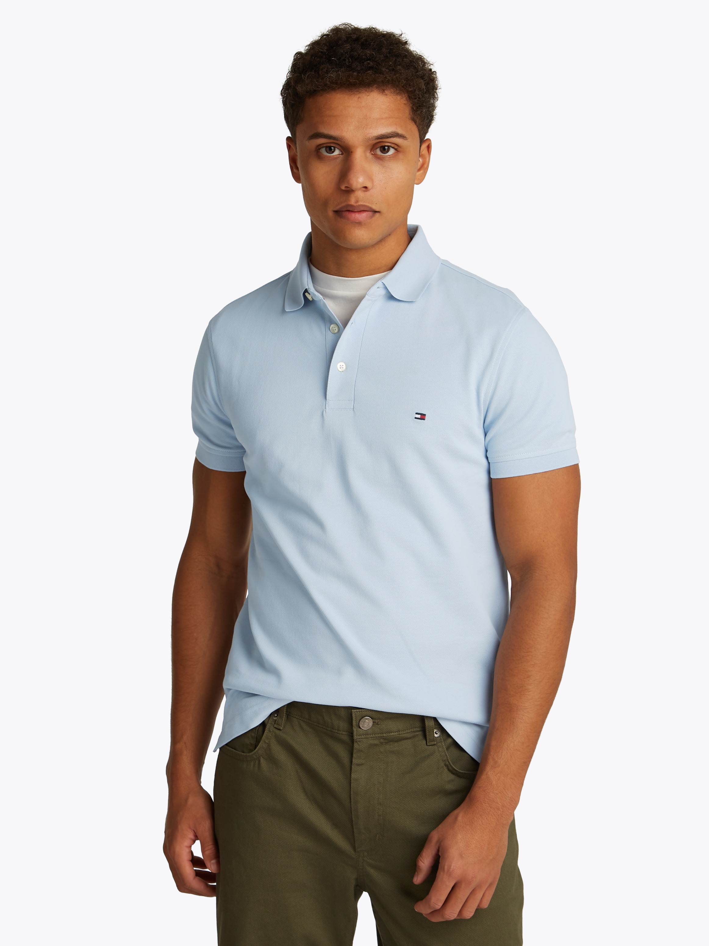 Tommy Hilfiger Poloshirt "1985 SLIM POLO", aus leicht strukturiertem Piqué- günstig online kaufen